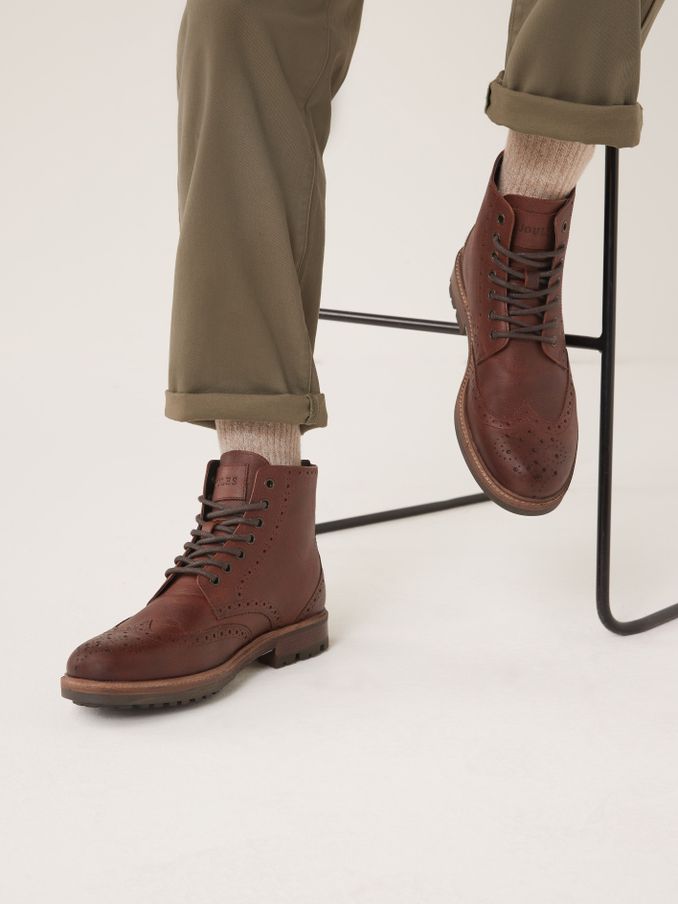 Brown Brogue Boots (U81045) | £89