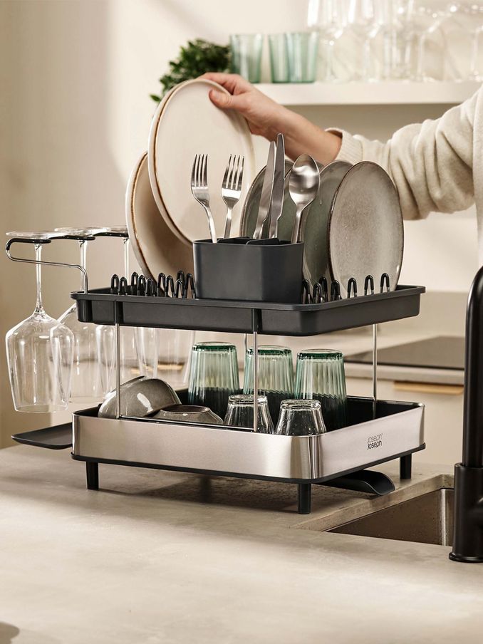Joseph Joseph Silver 2 Tier Dish Rack (U86363) | £80