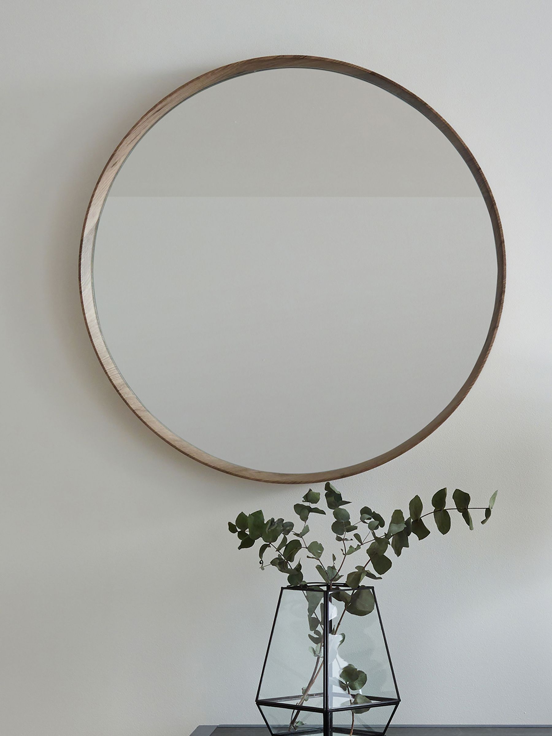Pacific Natural Wood Veneer Round Wall Mirror (U94291) | £200