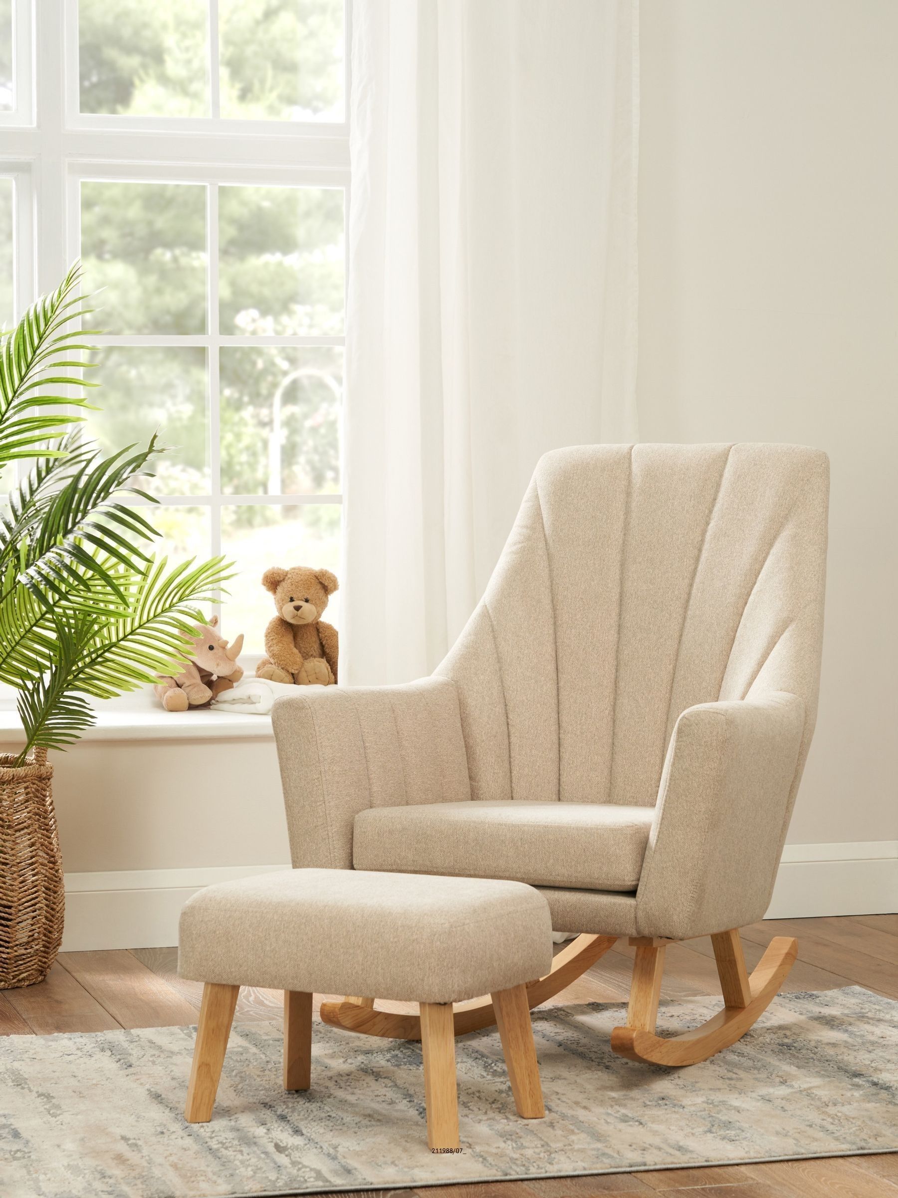 Tutti Bambini Stone Jonah Rocking Nursing Chair & Footstool (V00375) | £229