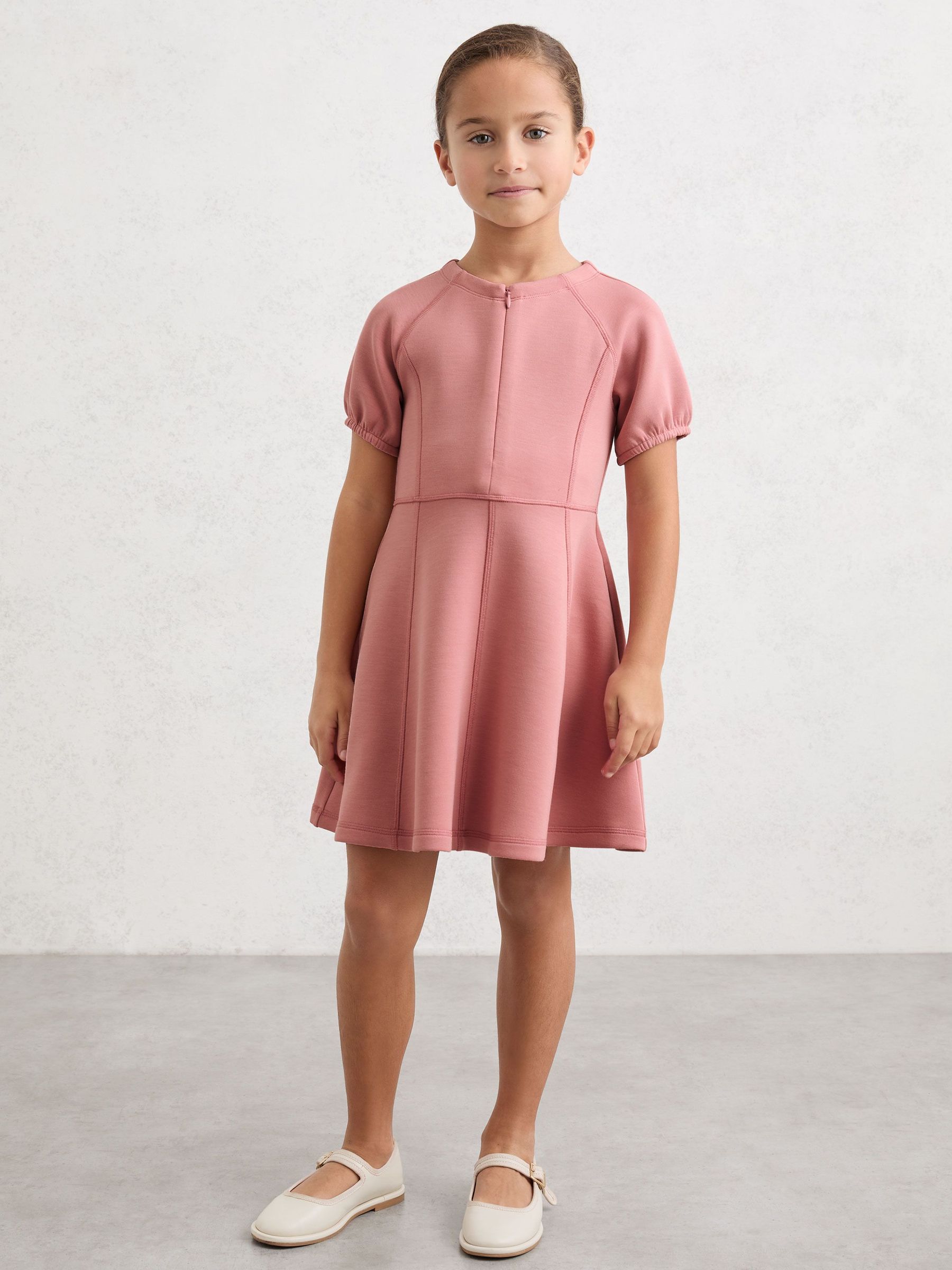 3-9 yrs Premium Interlock-Jersey Dress in Rose (V02744) | £45
