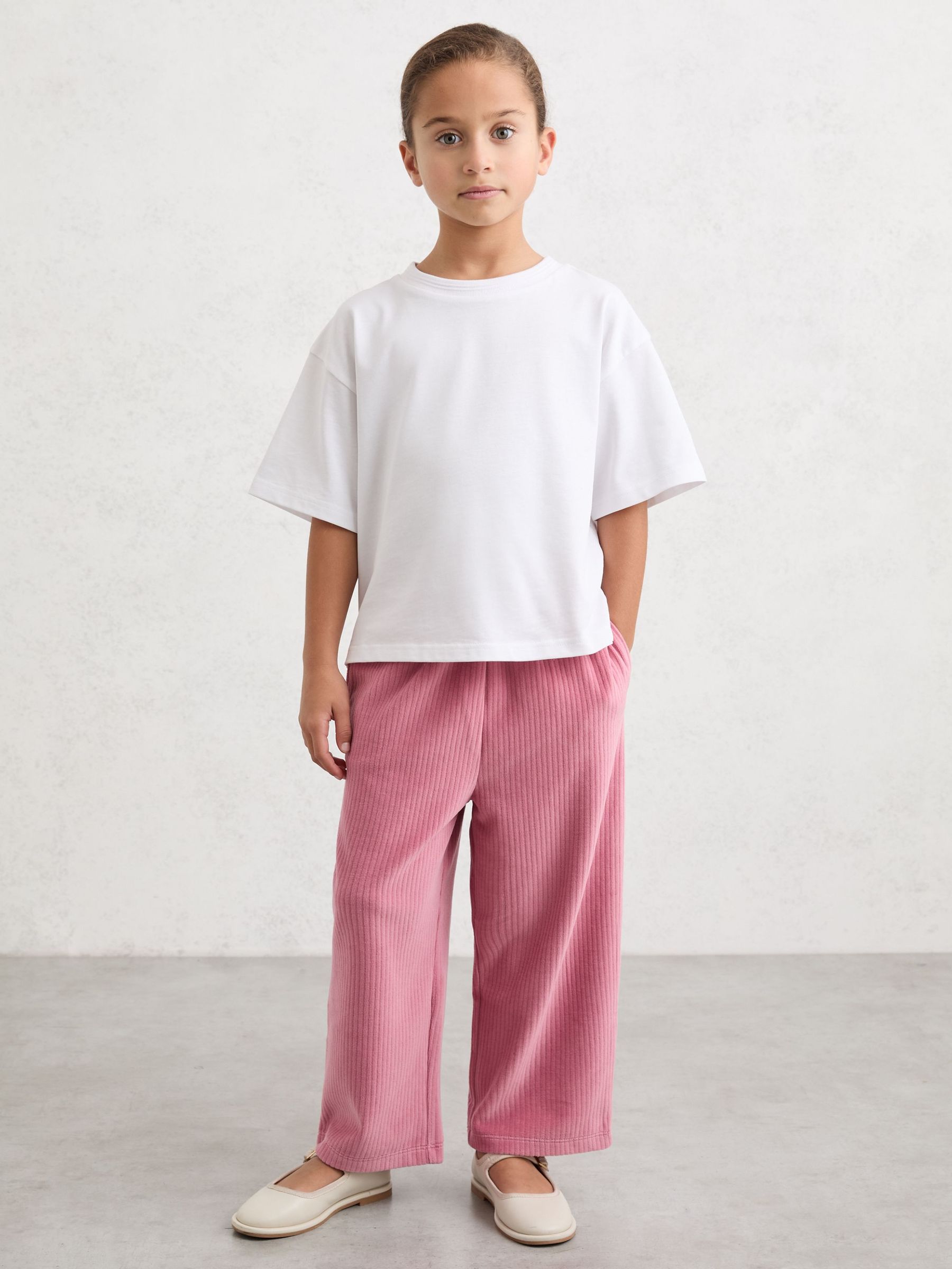 3-9 yrs Corduroy Drawstring Trousers in Mauve (V02754) | £40