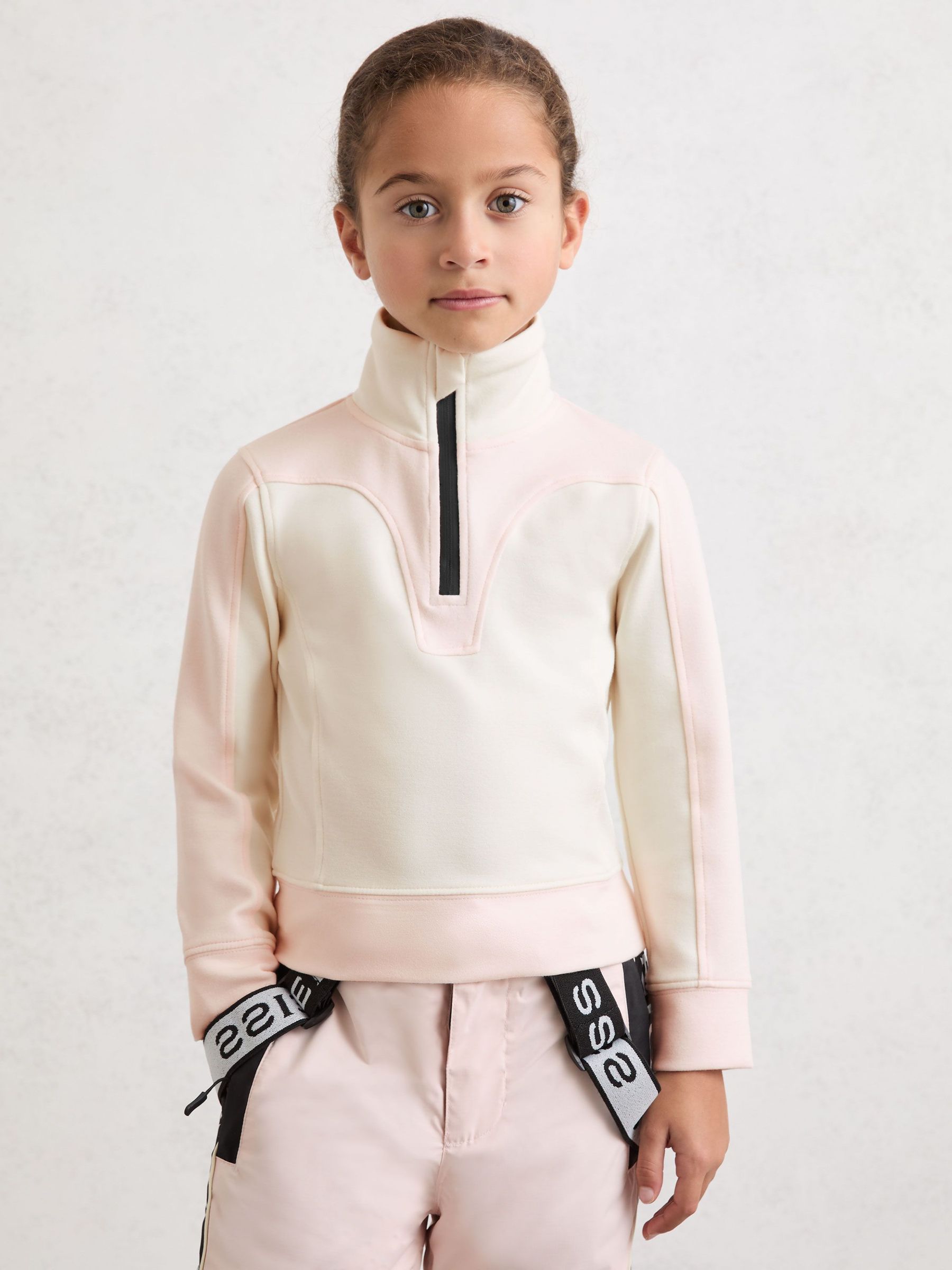 3-9 yrs Colour-Block Half-Zip Base Layer Top in Neutral (V04074) | £35