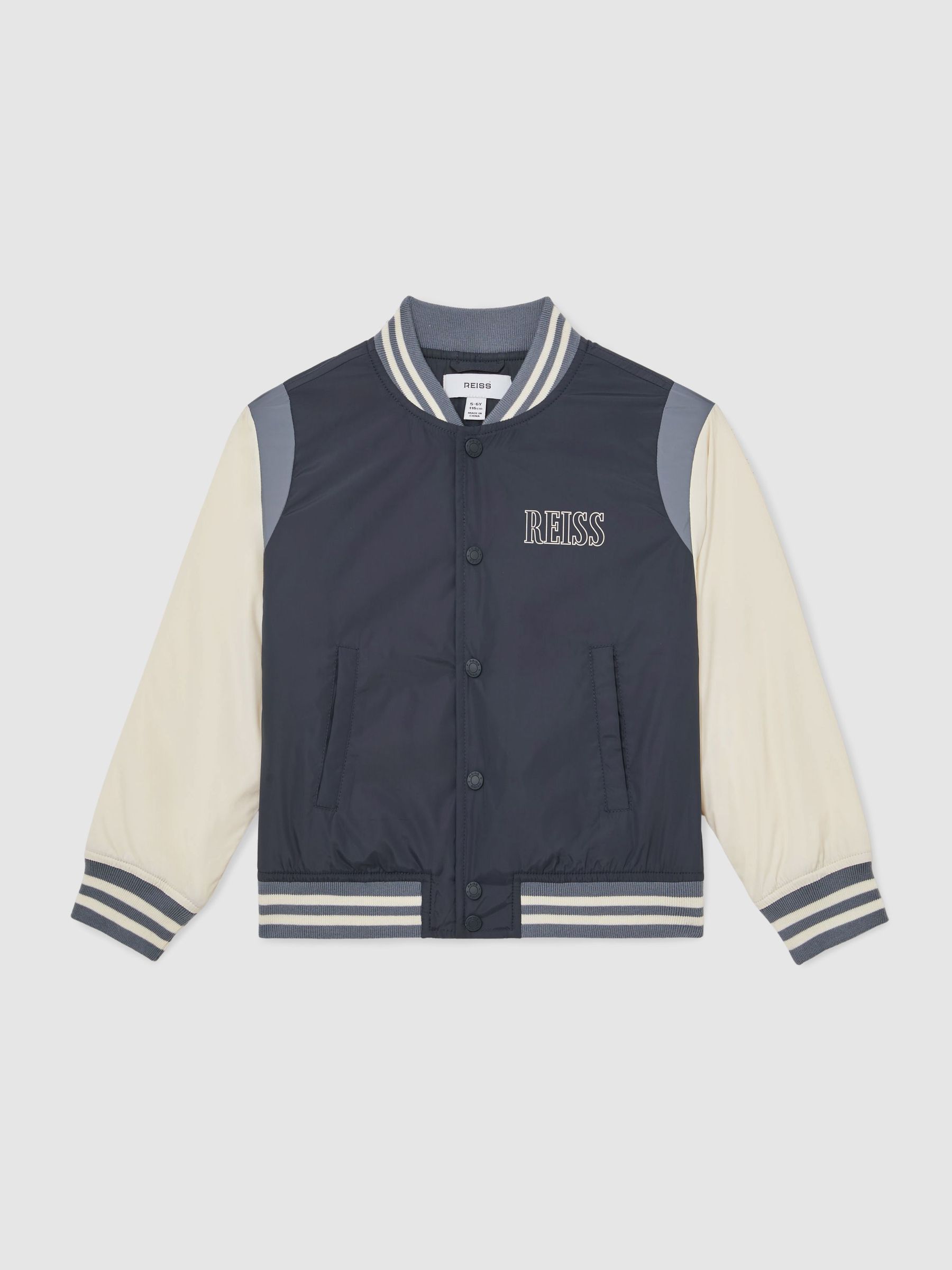 13-14 yrs Colour-Block Bomber Jacket in Navy (V04093) | £76