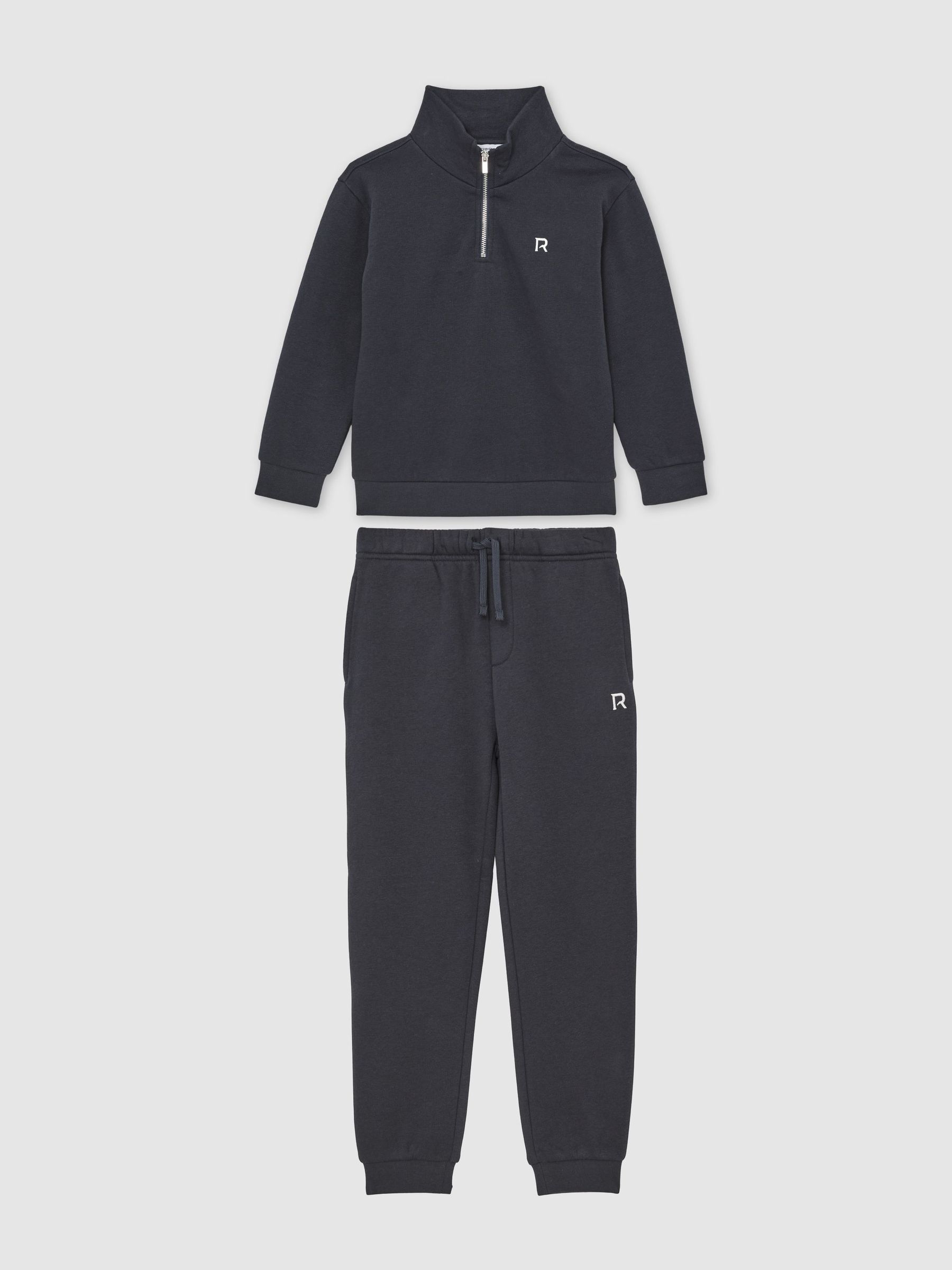 13-14 yrs Half-Zip Logo Tracksuit Set in Navy (V04100) | £43