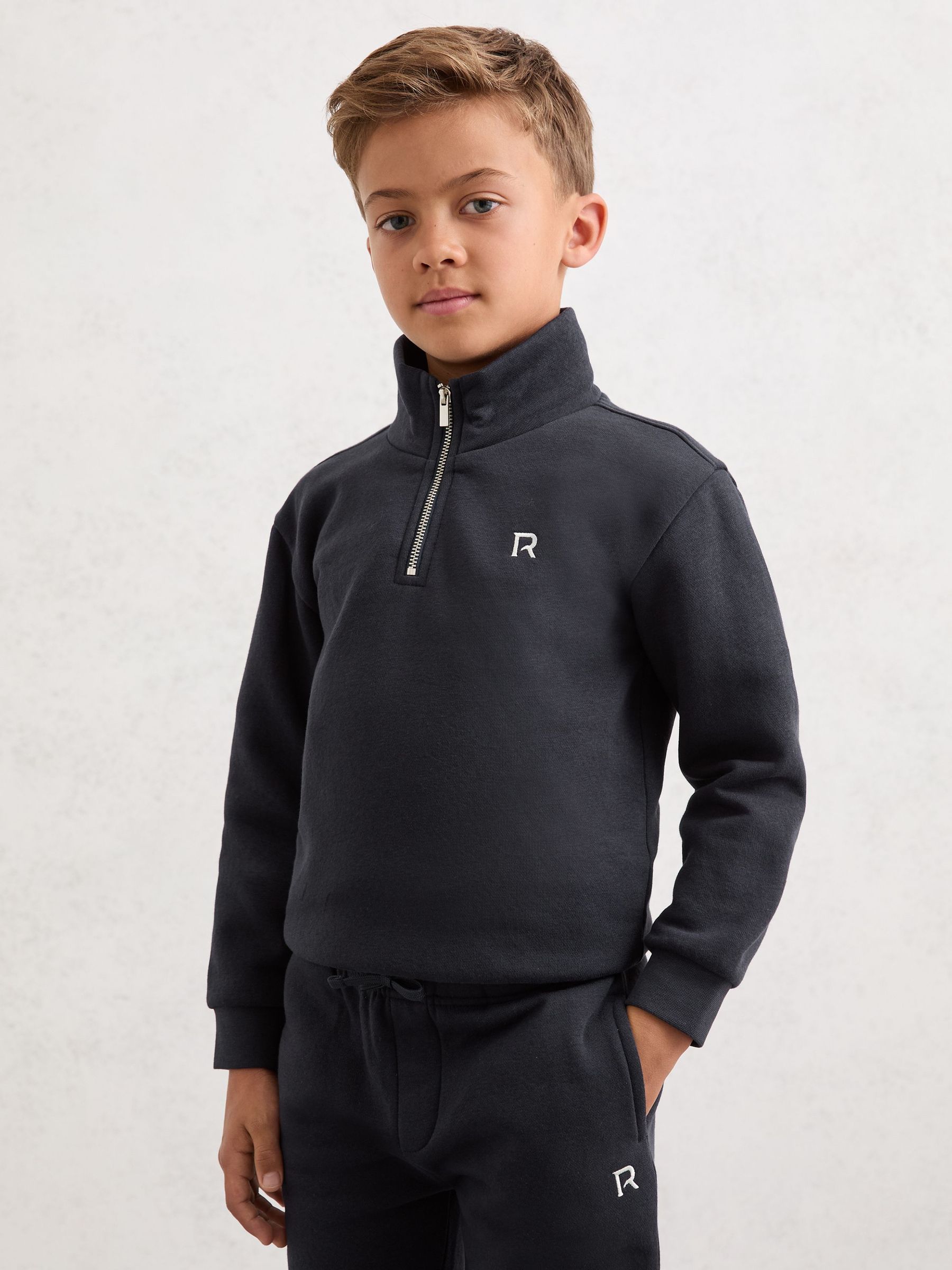 9-13 yrs Logo-Embroidery Tracksuit Set in Navy (V04112) | £39