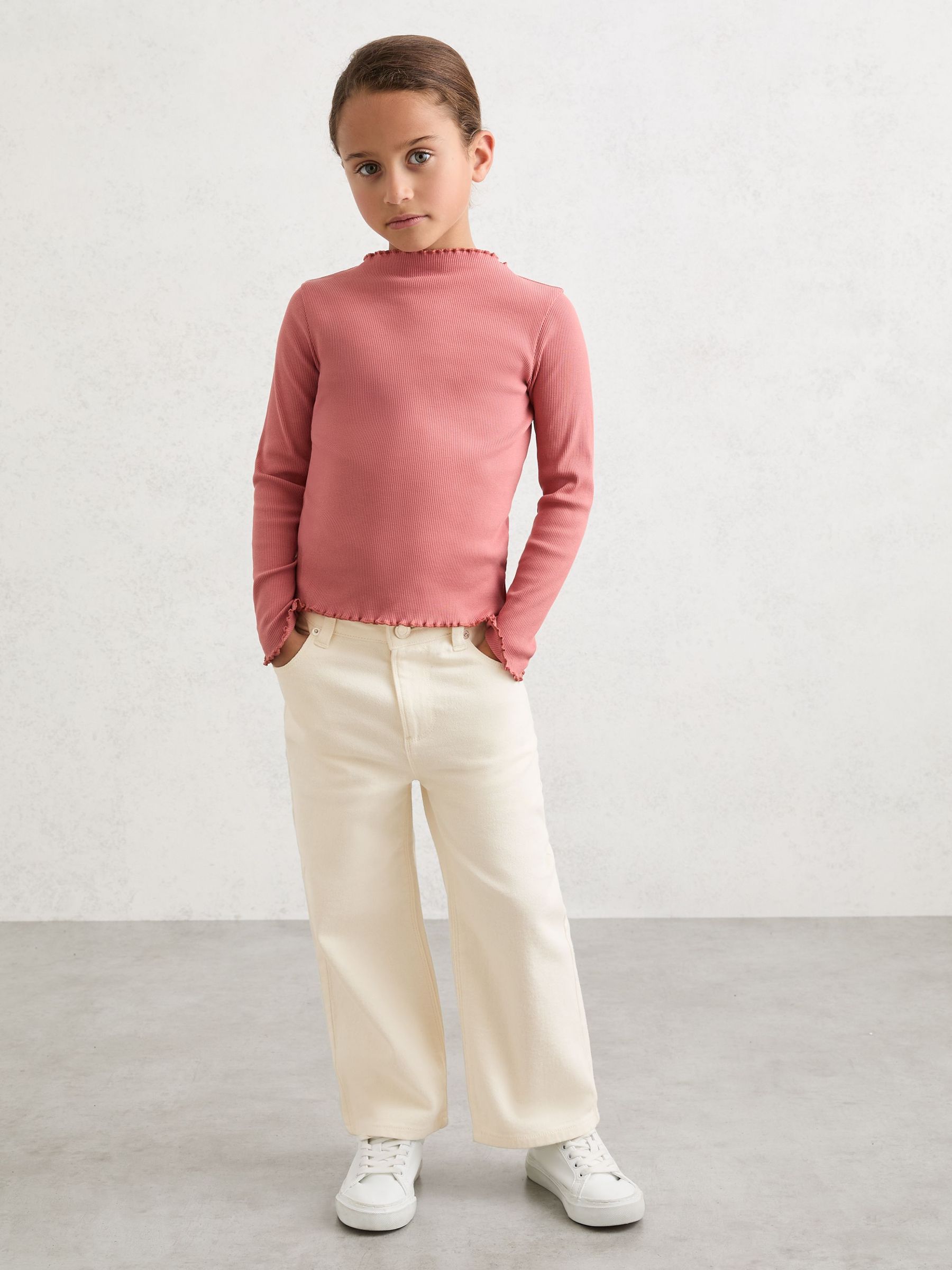 3-9 yrs Wide-Leg Jeans in Ecru (V06390) | £48