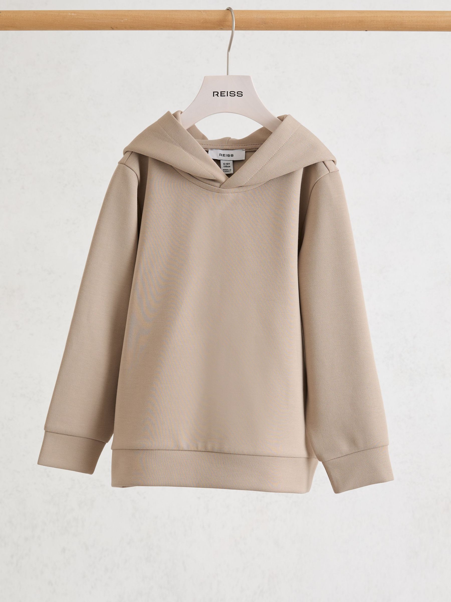 Interlock Jersey Hoodie in Stone (V15980) | £38