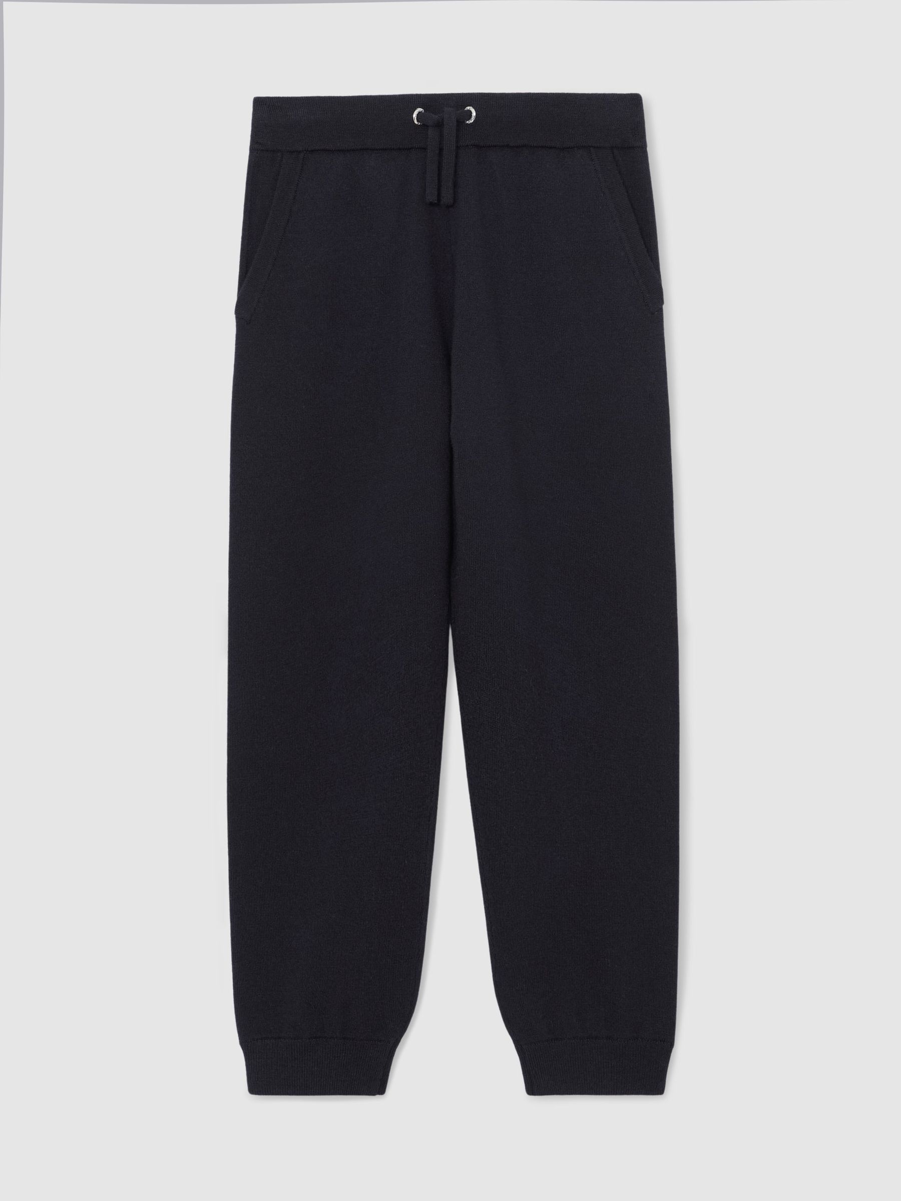 13-14 yrs Merino Wool-Blend Cuffed Joggers in Navy (V15997) | £44