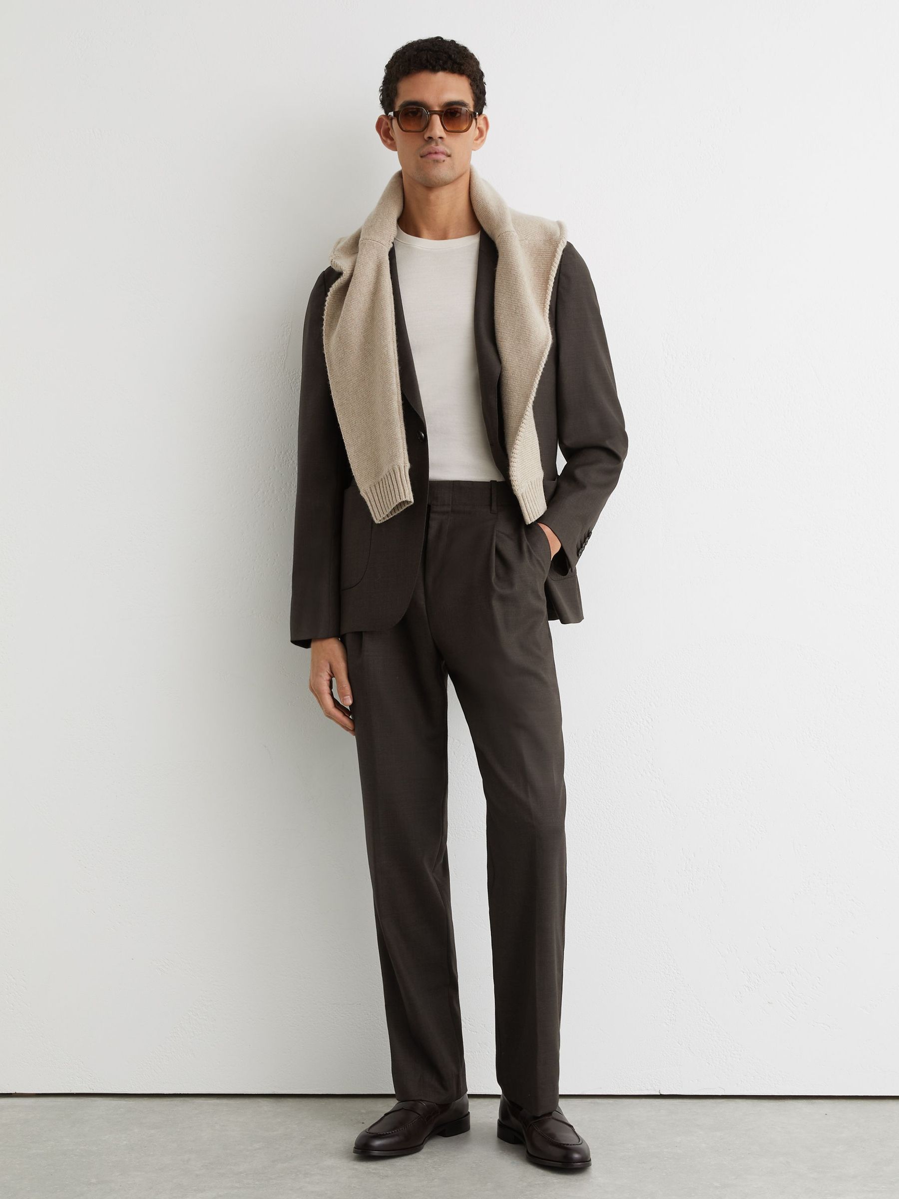 Suit Trousers in Brown (V15999) | £158