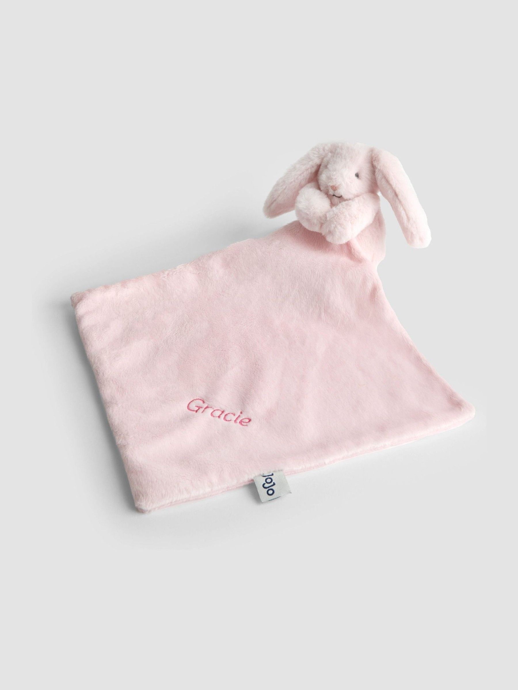 Pink Bella Bunny Personalised Sitting Comforter (V19119) | £20