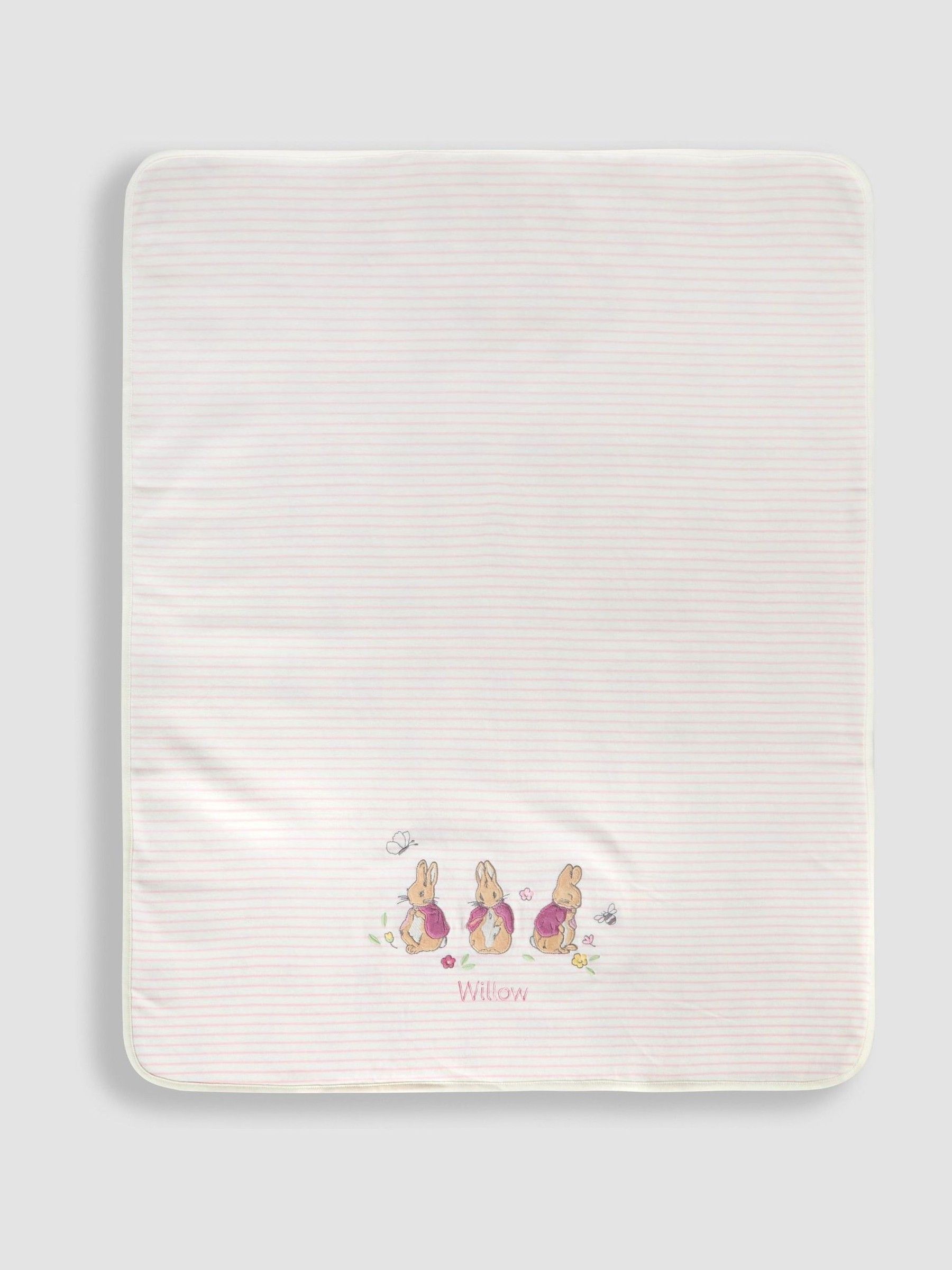 Personalised Flopsy Bunny Jersey Shawl (V19121) | £28