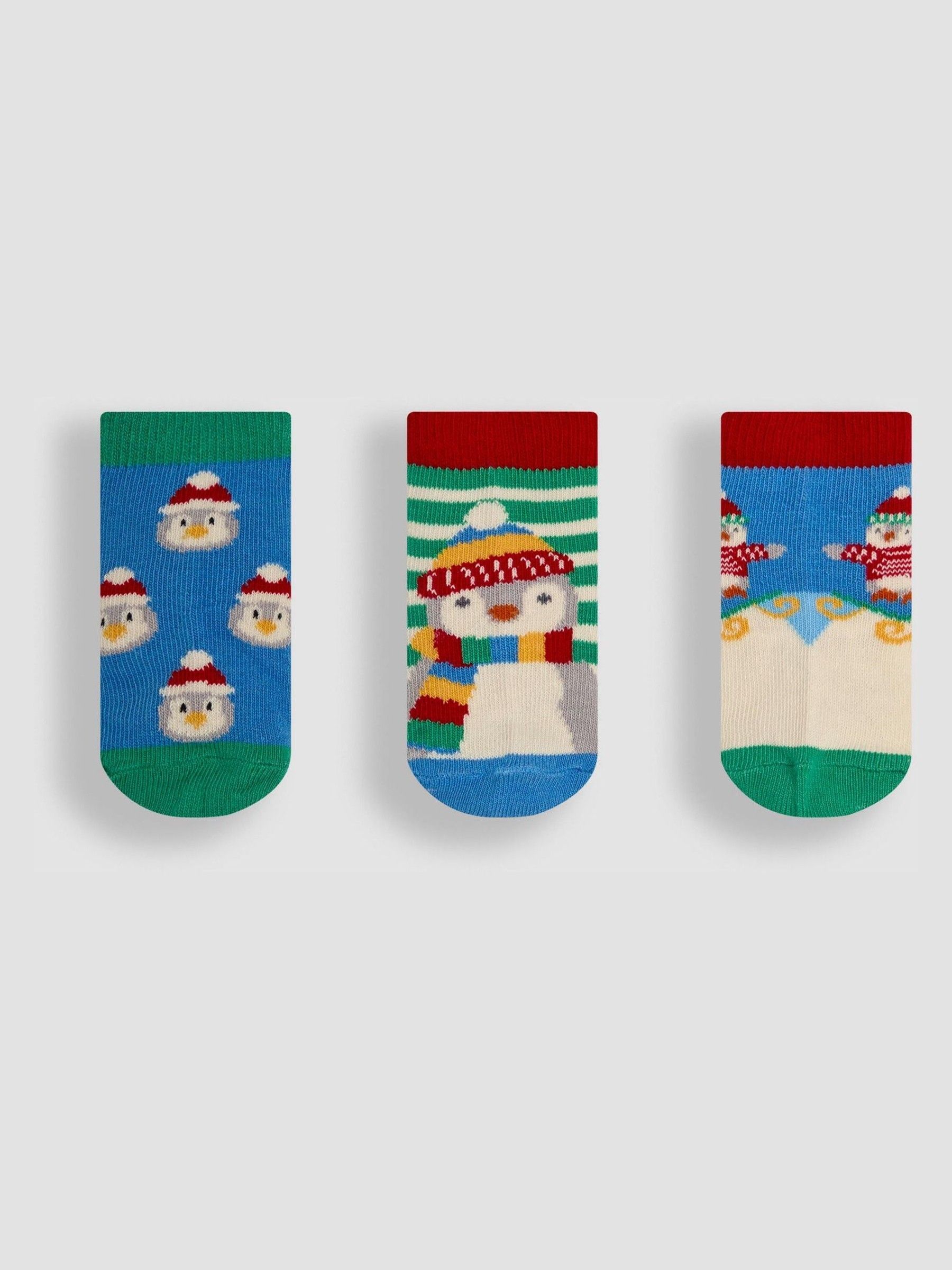 Multi Penguin Socks 3 Pack (V19573) | £9.50