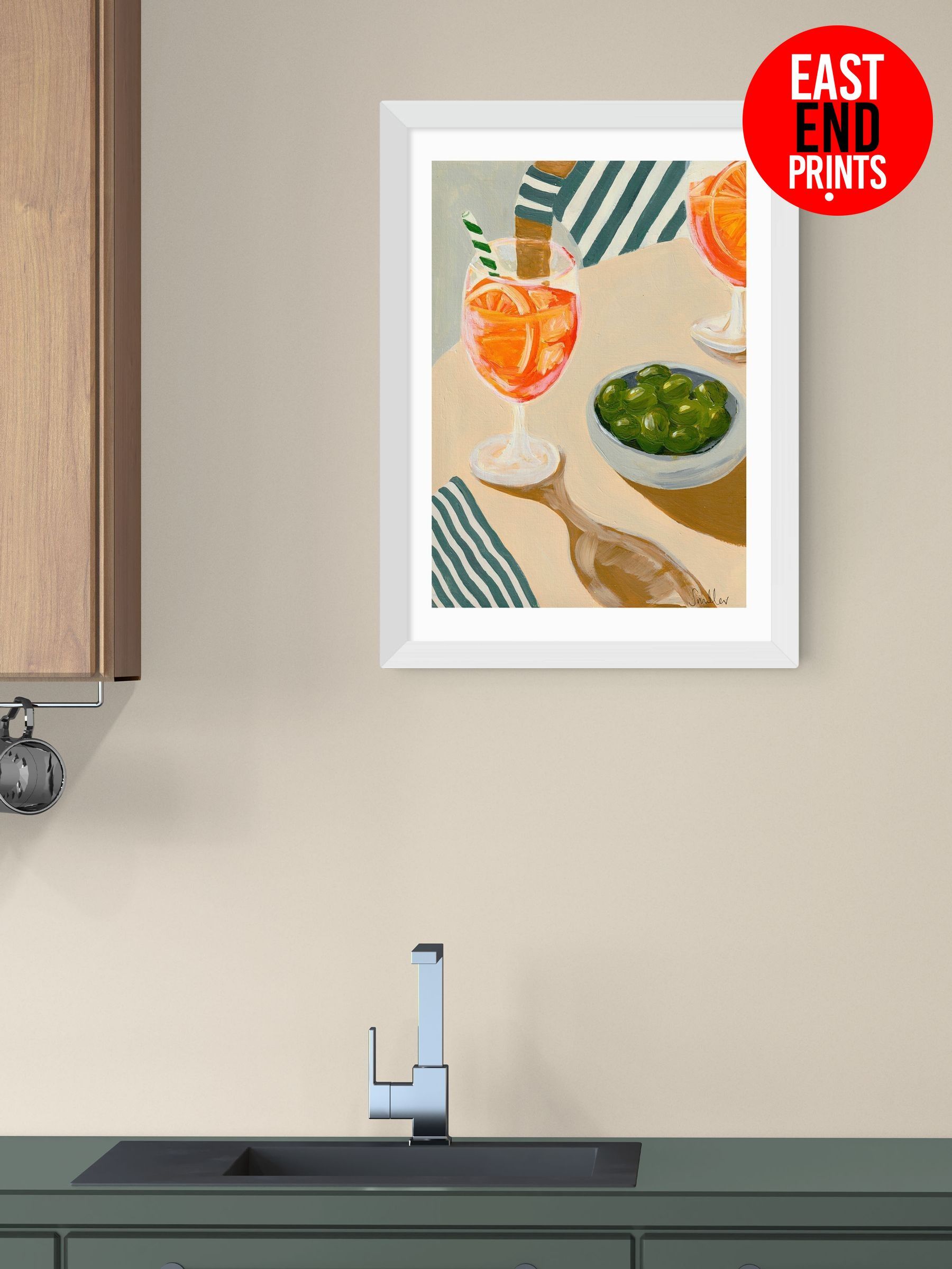 White Aperitif Wall Art Print by Susie Miller (V19679) | £50 - £130