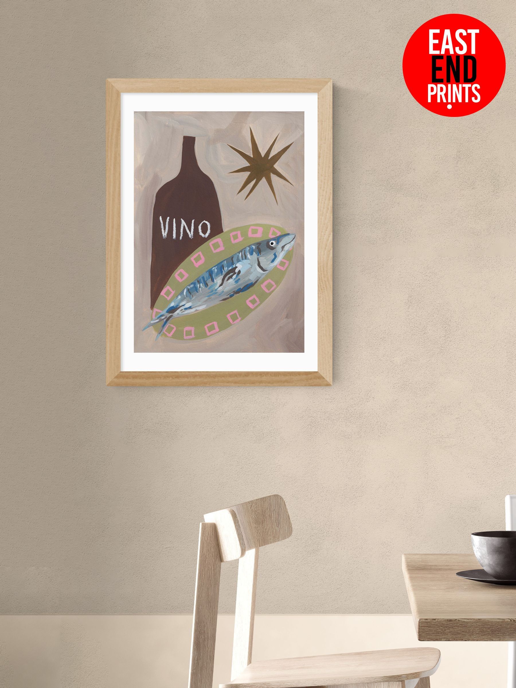 Oak Fish Supper Wall Art Print by Jazmine Joye (V19685) | £50 - £130