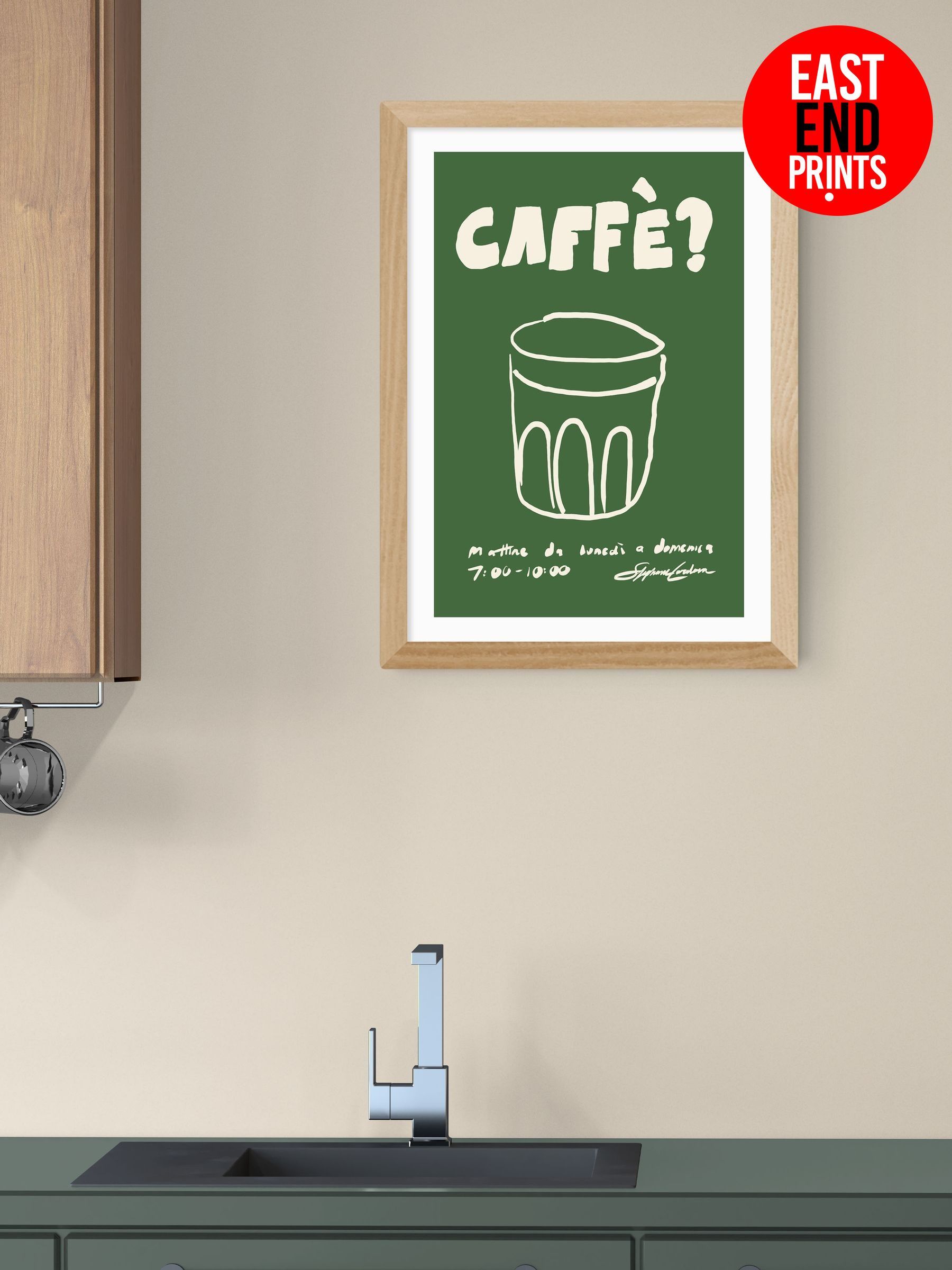 Oak Caffe Wall Art Print by Stephie Cardona (V19695) | £50 - £130