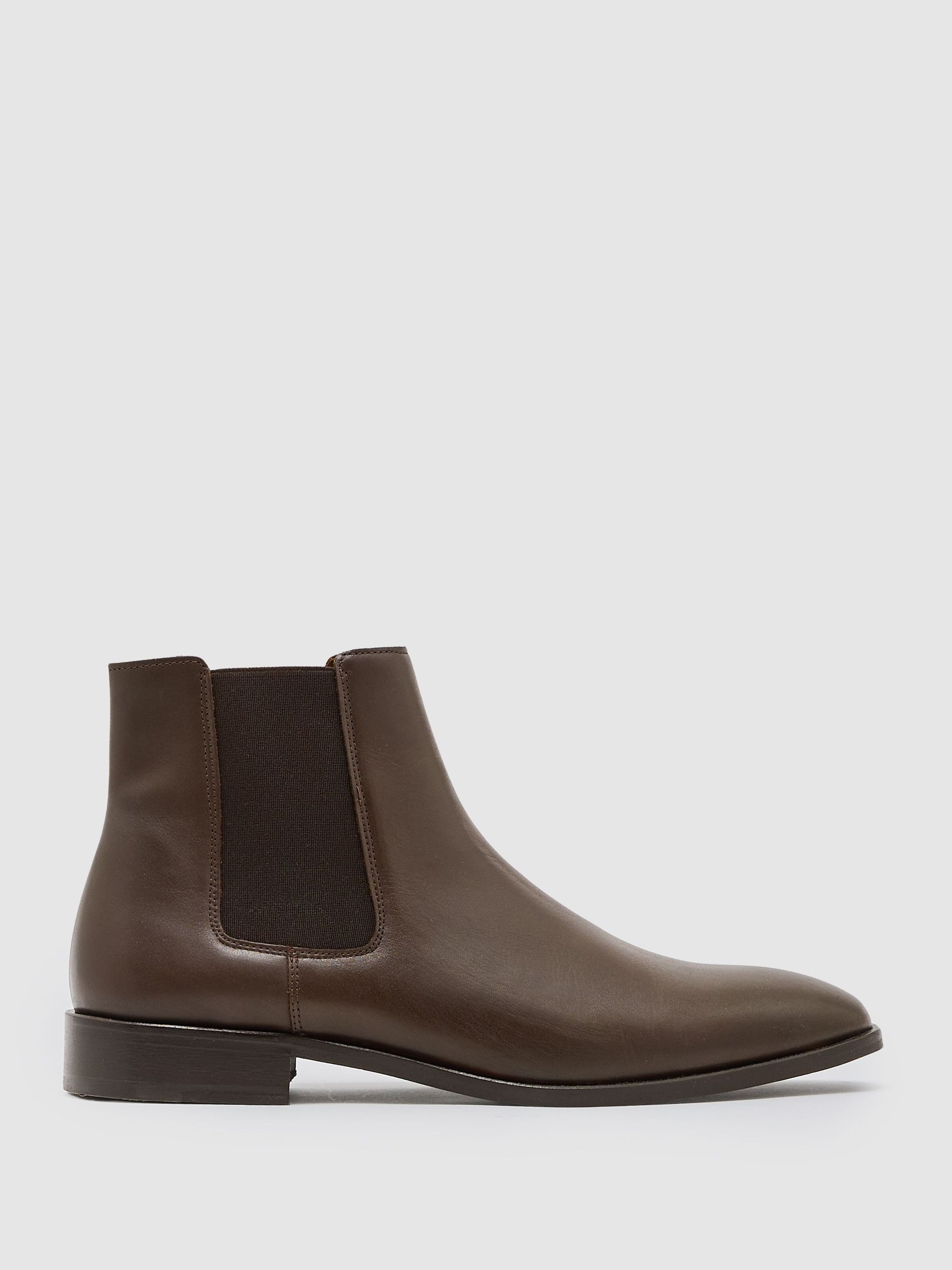 Leather Chelsea Boots in Dark Brown (V20328) | £228