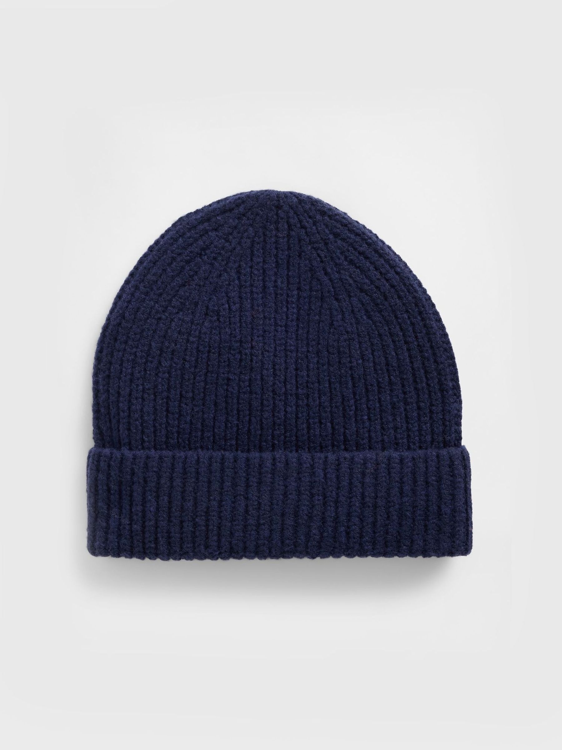 Navy Blue CashSoft Ribbed Beanie (V20517) | £14