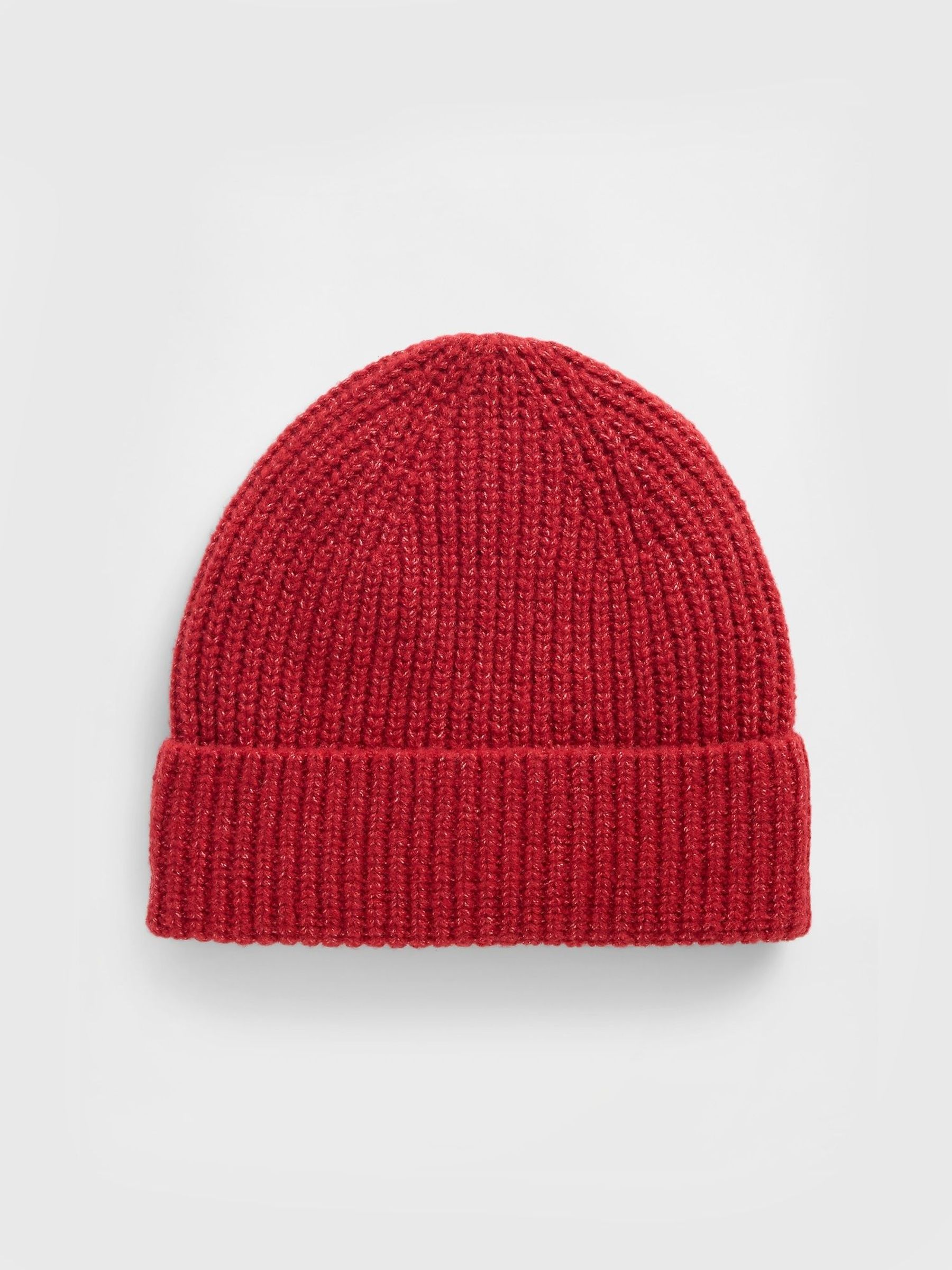 Red CashSoft Ribbed Beanie (V20520) | £14