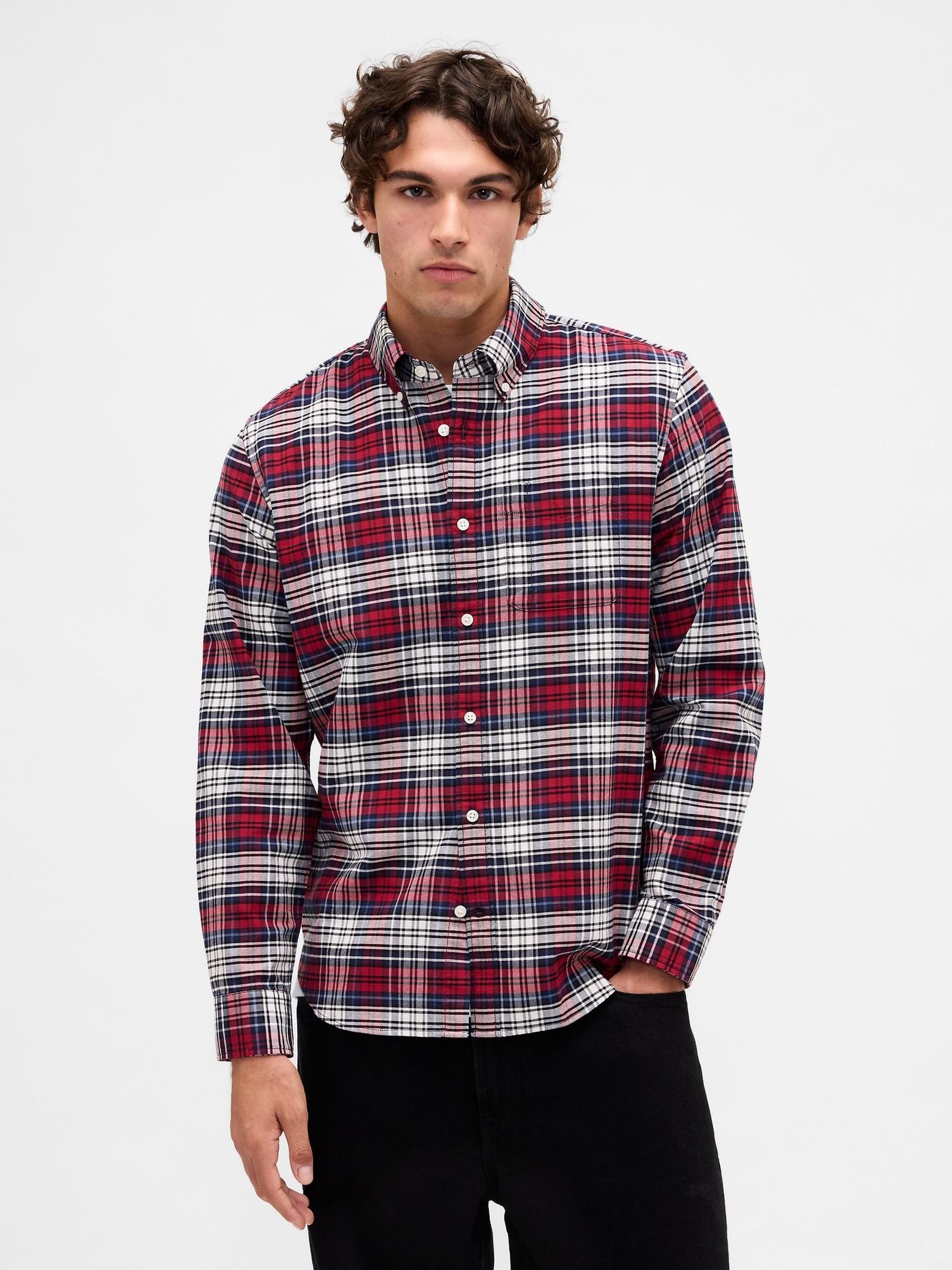Red/Blue Check Oxford Shirt (V20557) | £40