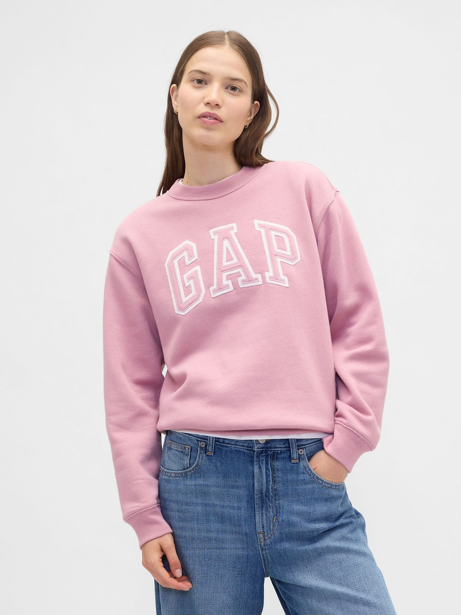 Pink Logo Fleece Sweatshirt (V20563) | £35