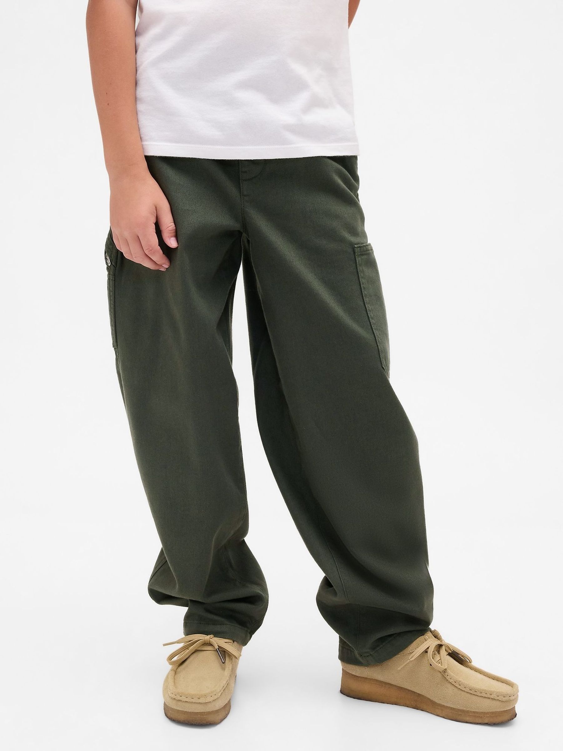 Green Brushed Cargo Baggy Trousers (V20612) | £25