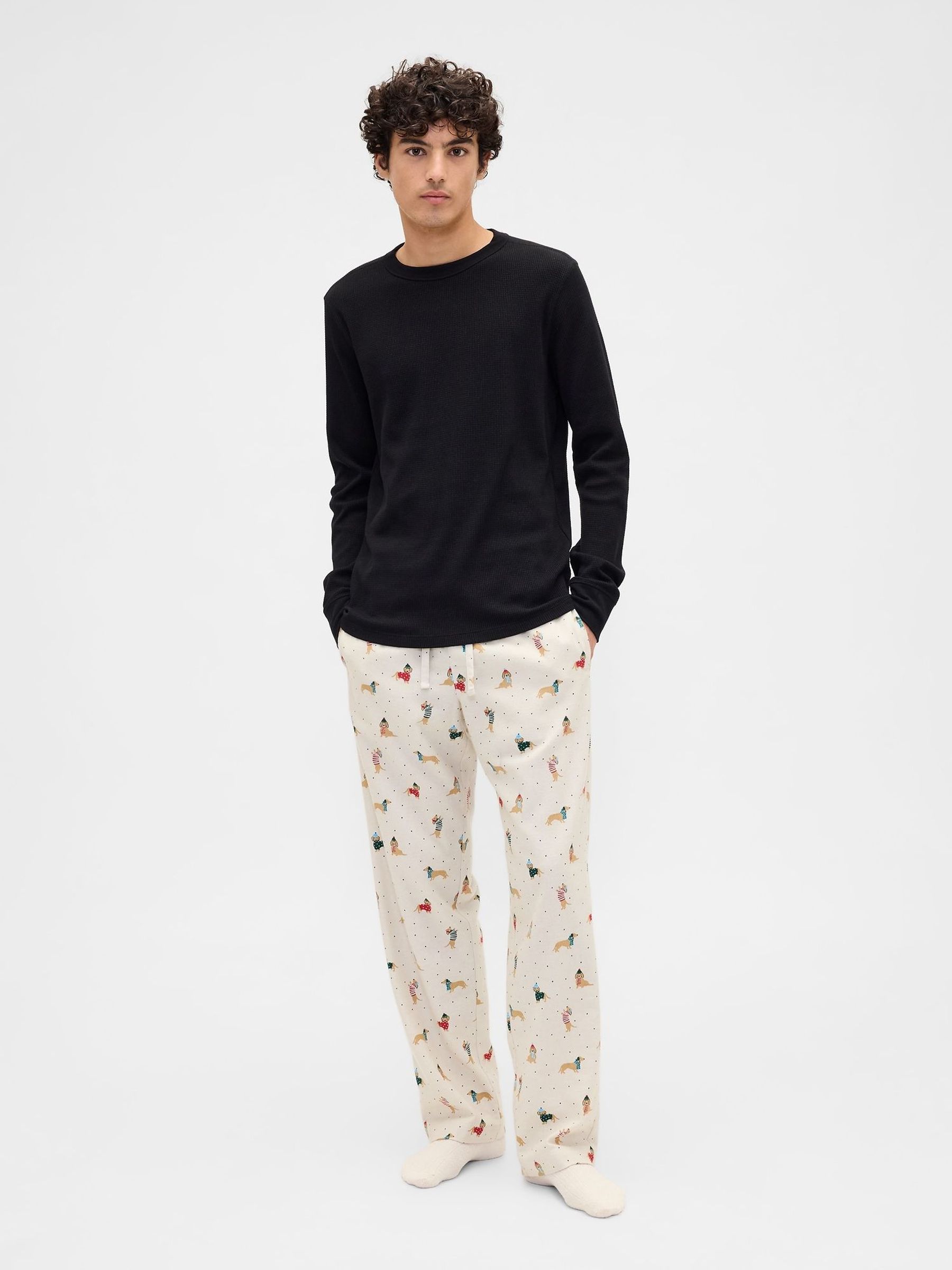 Cream Relaxed Flannel Pyjama Trousers (V20650) | £30