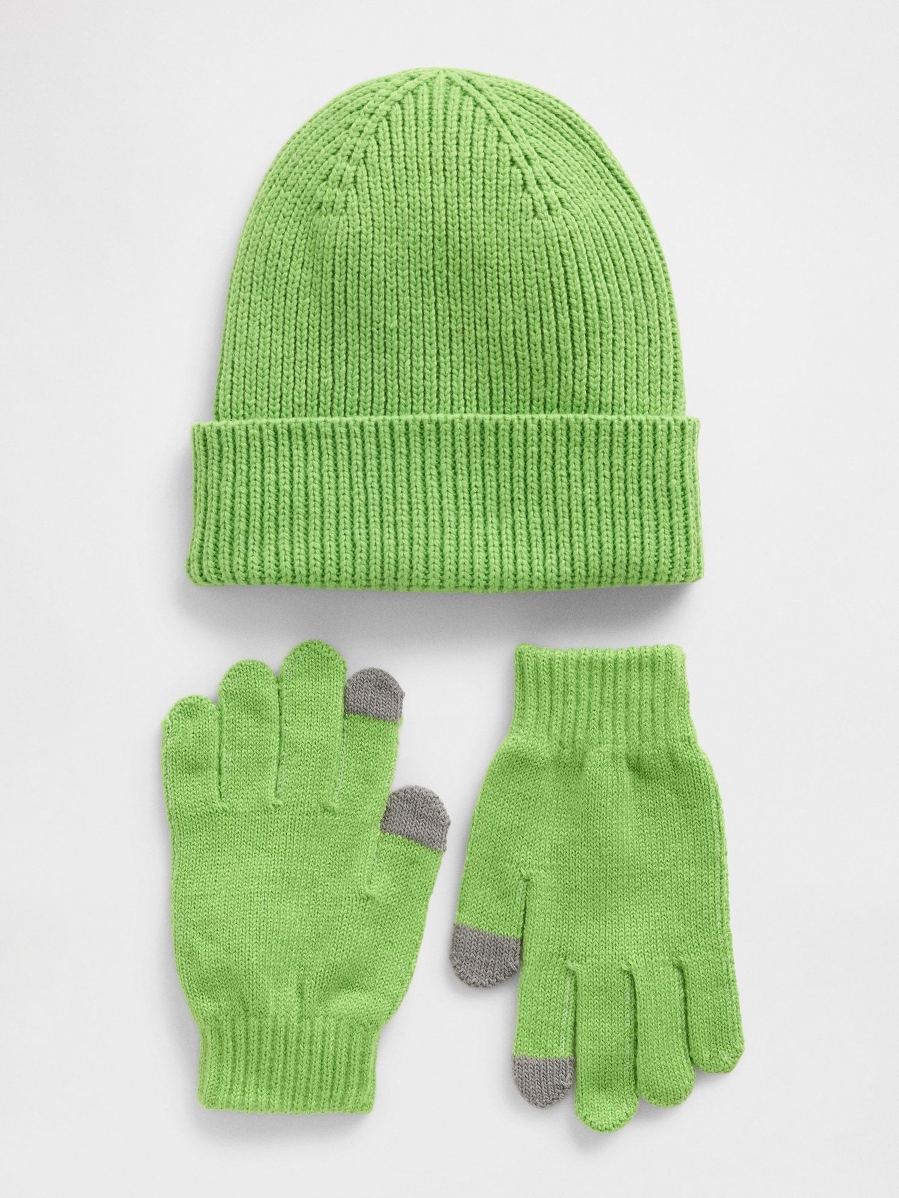 Green Beanie and Gloves Set (V20686) | £25