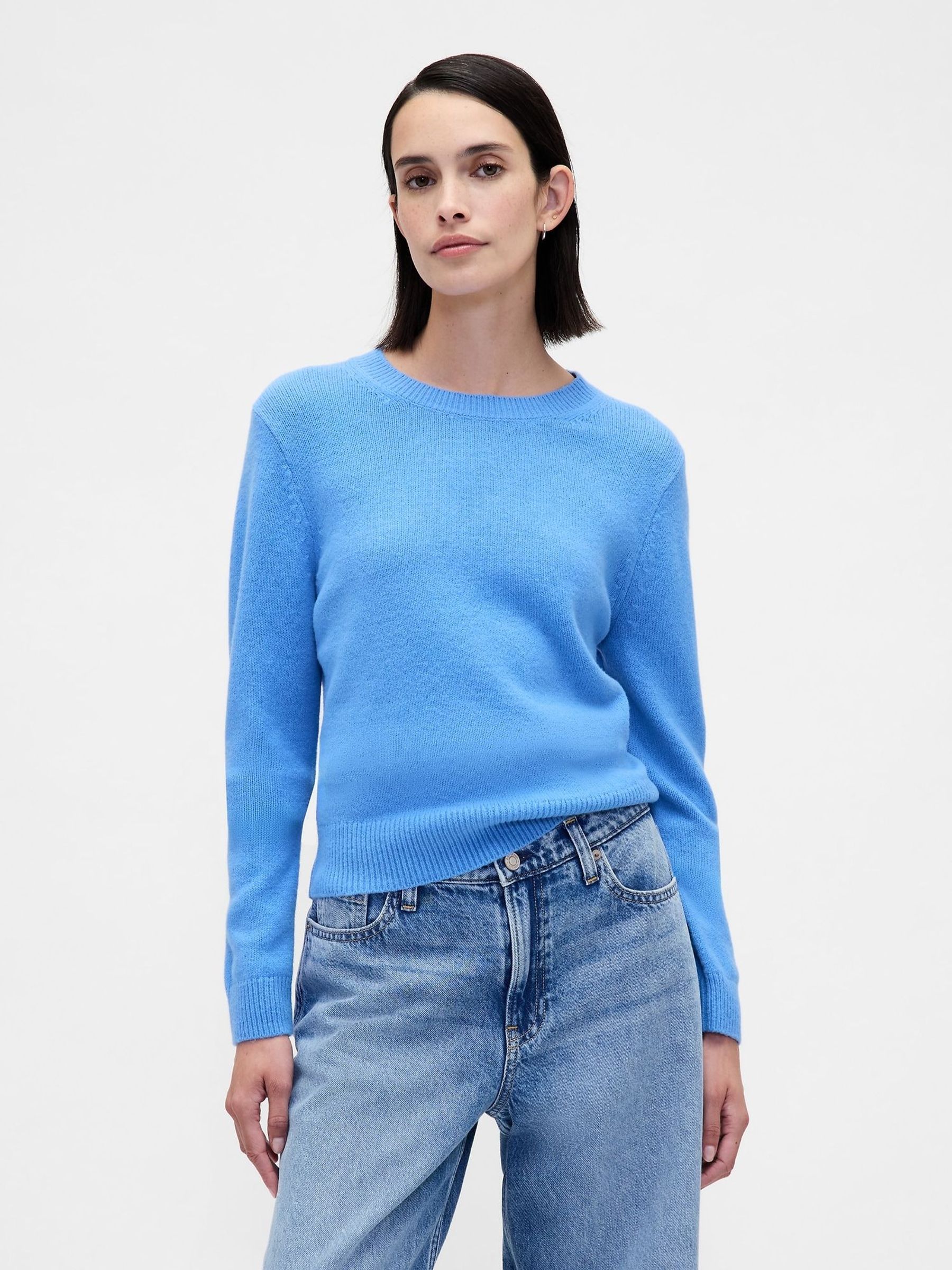 Blue CashSoft Crew Neck Jumper (V20690) | £35