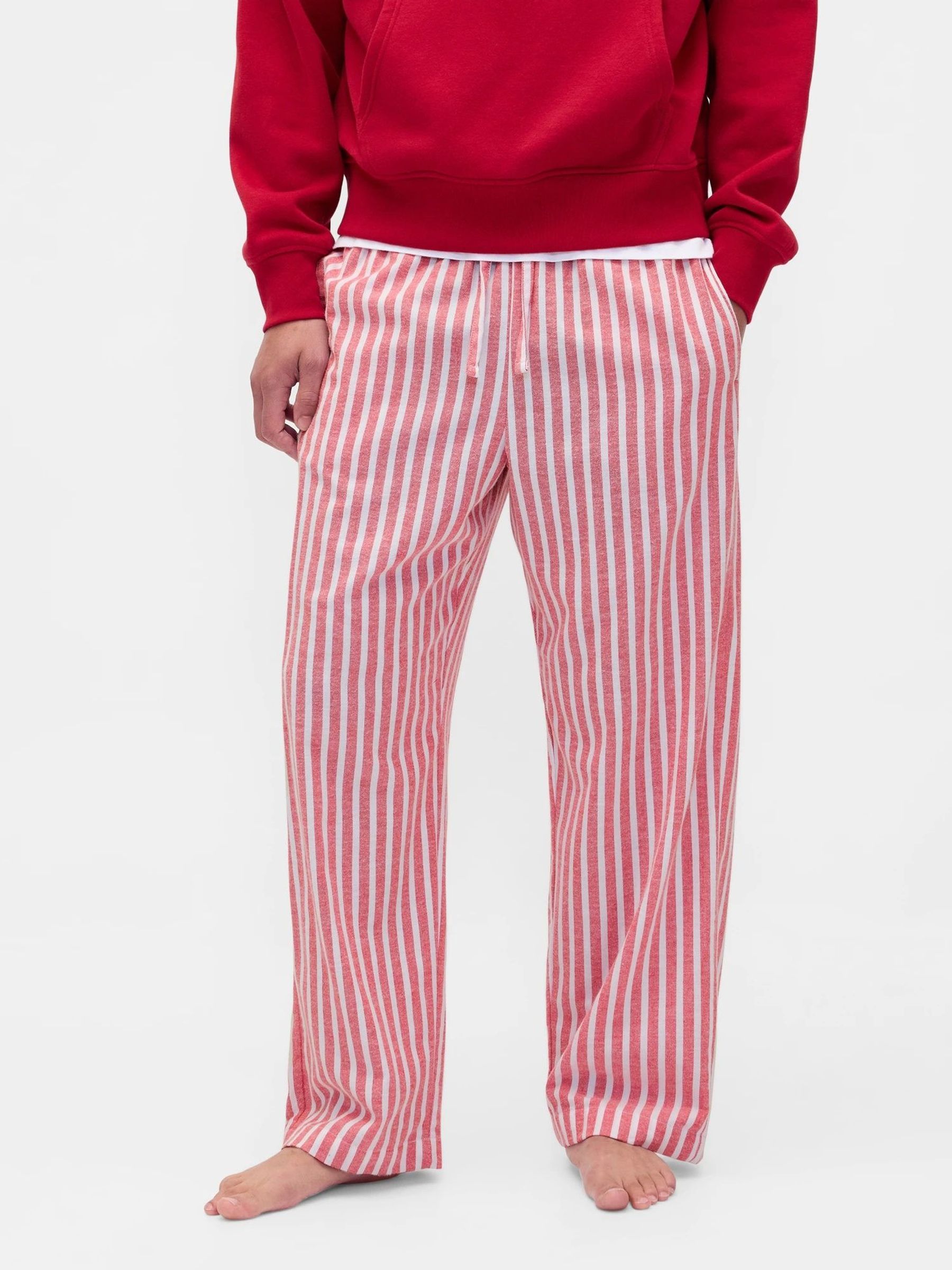 Red Stripe Adult Flannel Pyjama Trousers (V20715) | £25