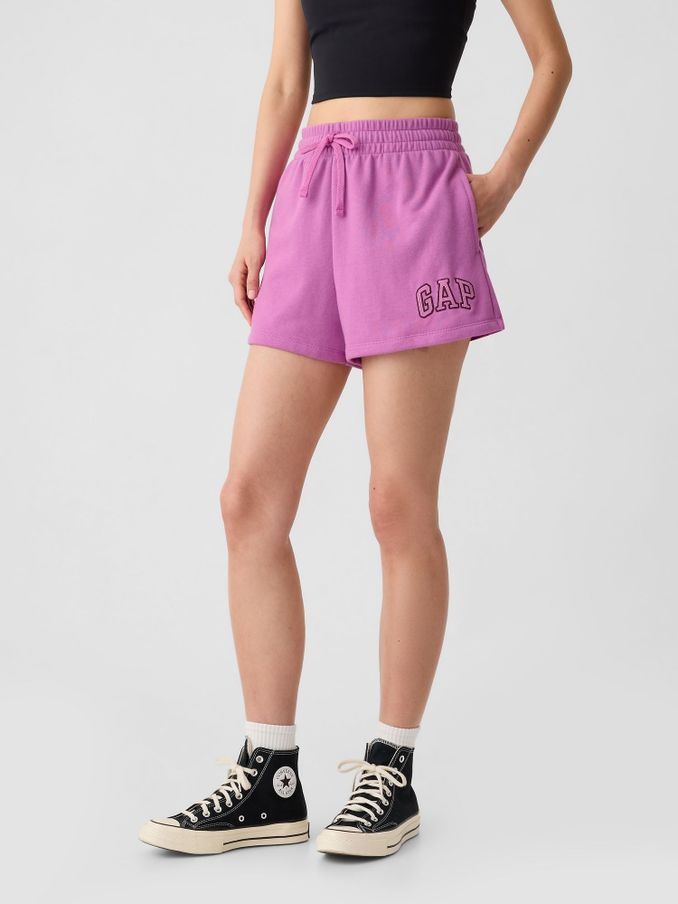 Purple Pull On Logo Shorts (V23651) | £15