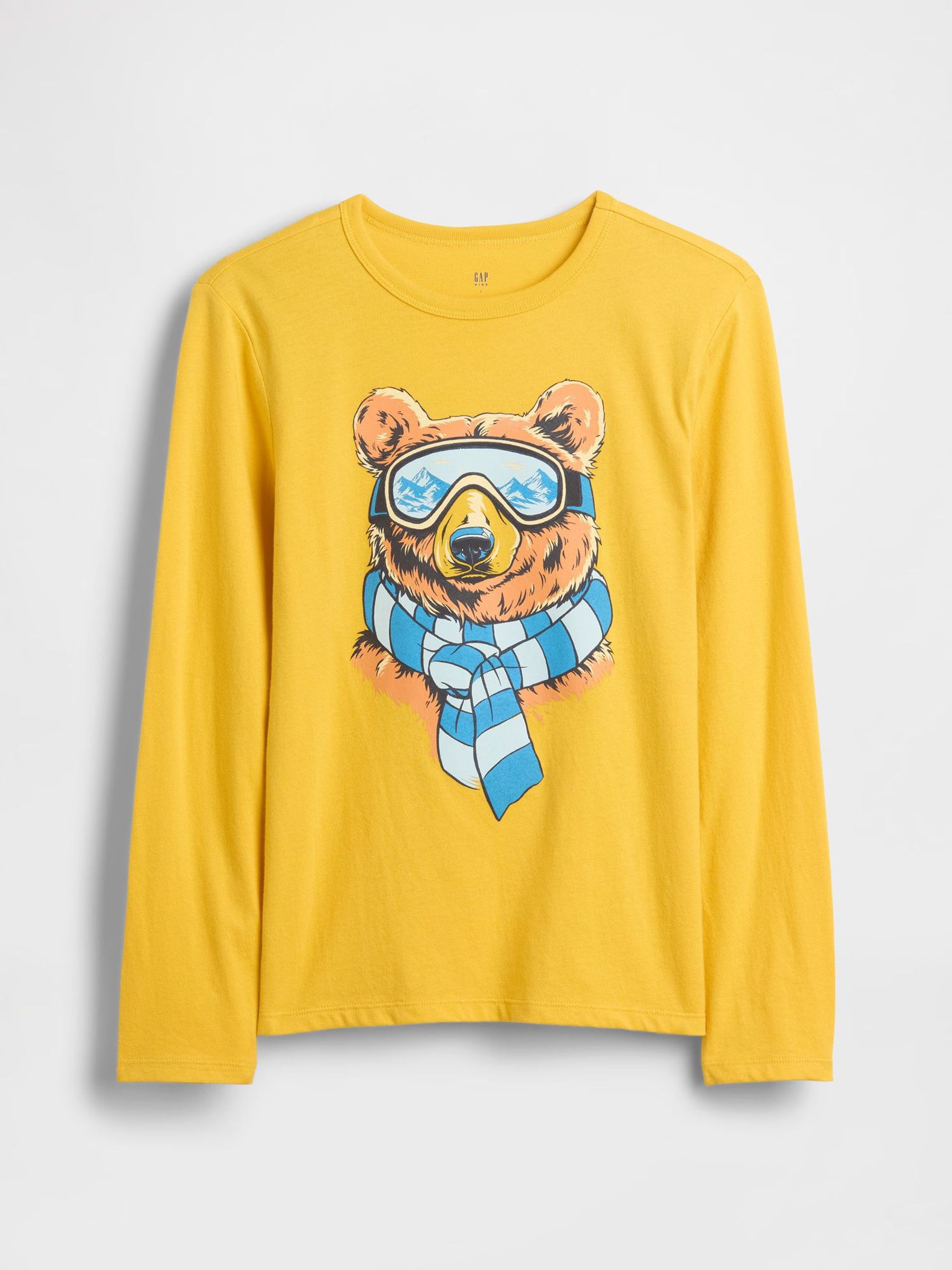 Yellow Graphic Long Sleeve Christmas T-Shirt (V24870) | £10