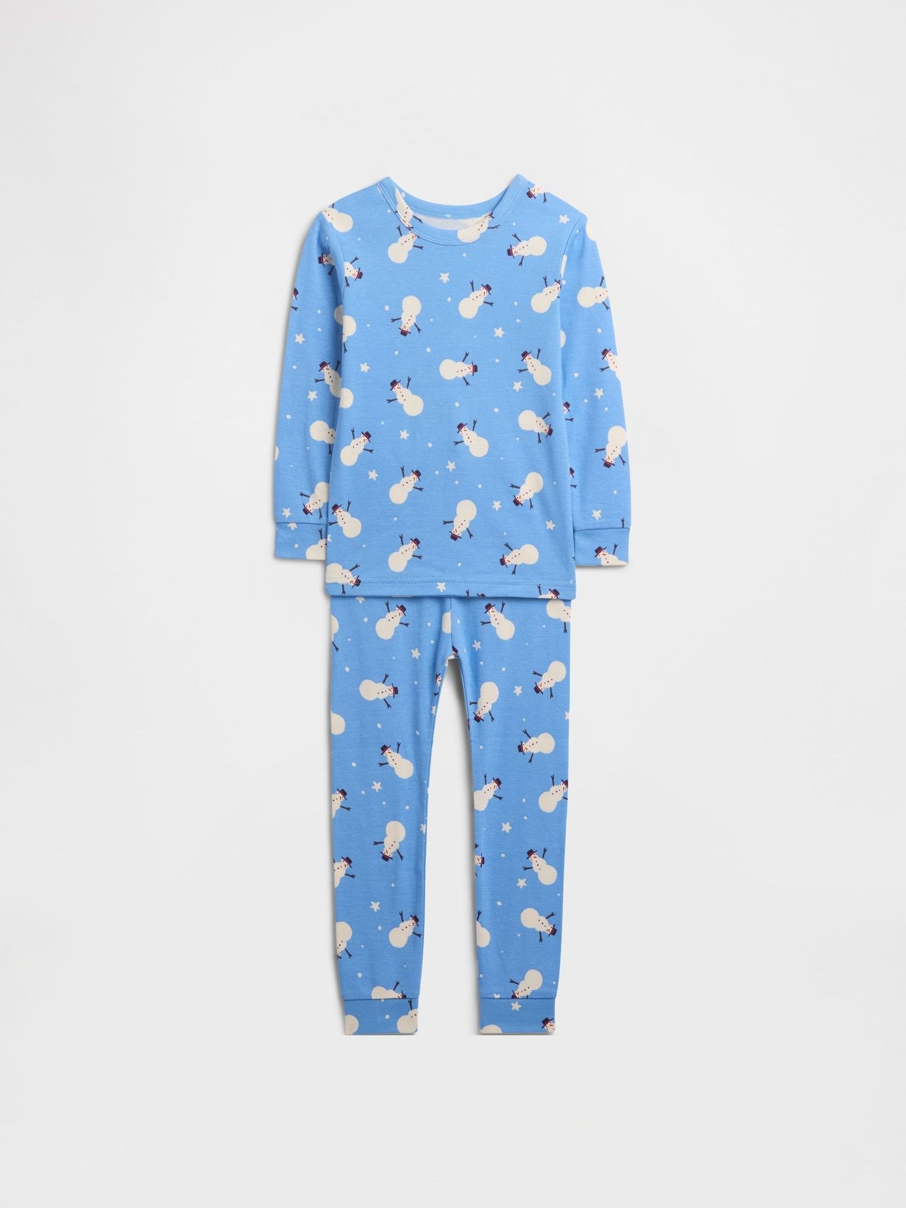 Blue Snowman Cotton Christmas Pyjamas (V24917) | £18