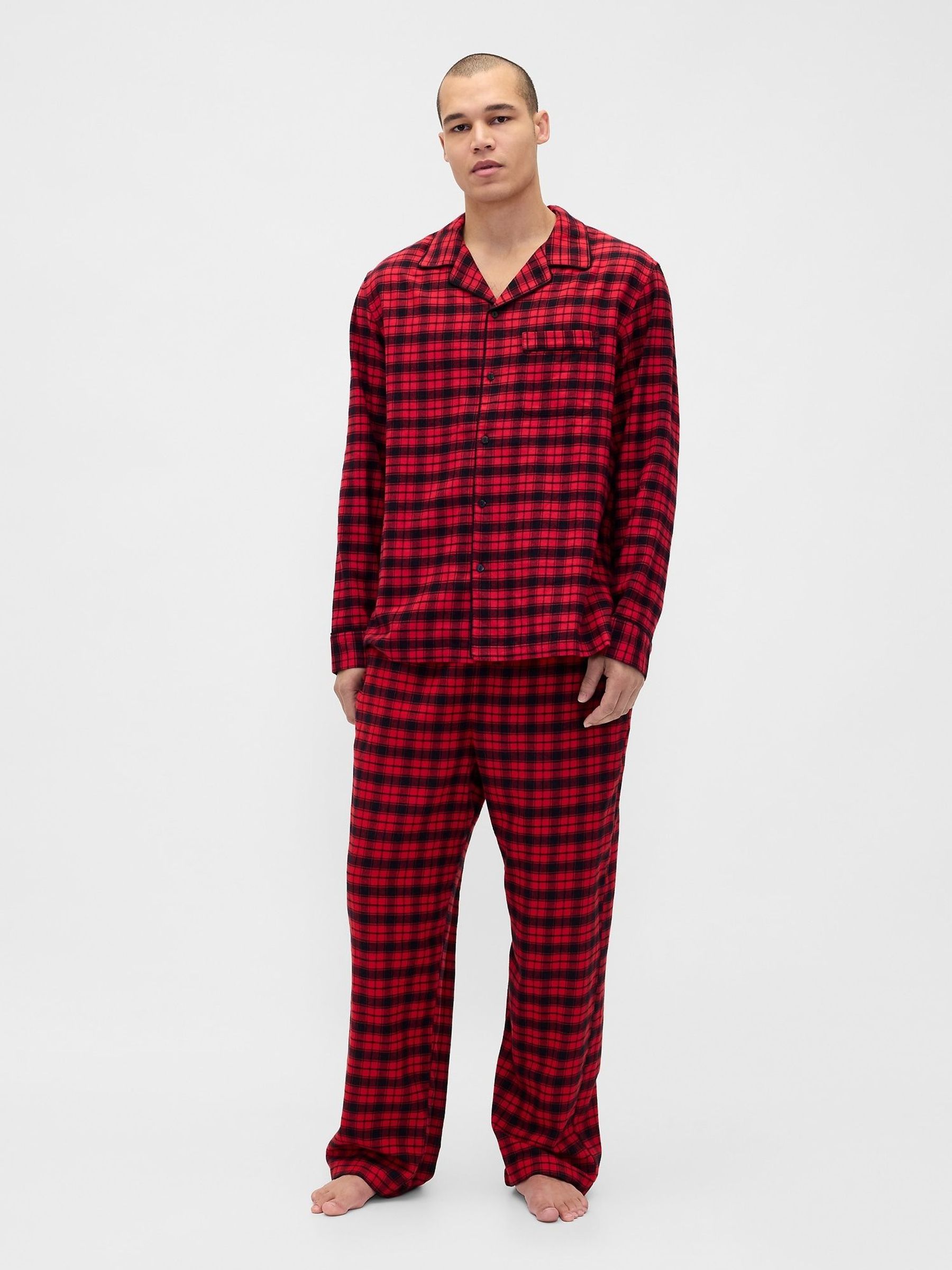 Red Softest Flannel Pyjamas Set (V24937) | £50