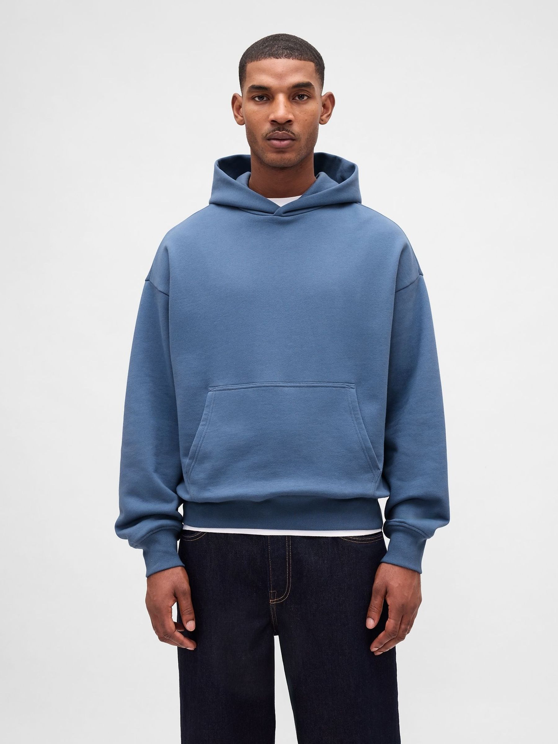 Blue Oversized Heavyweight Hoodie (V24979) | £60