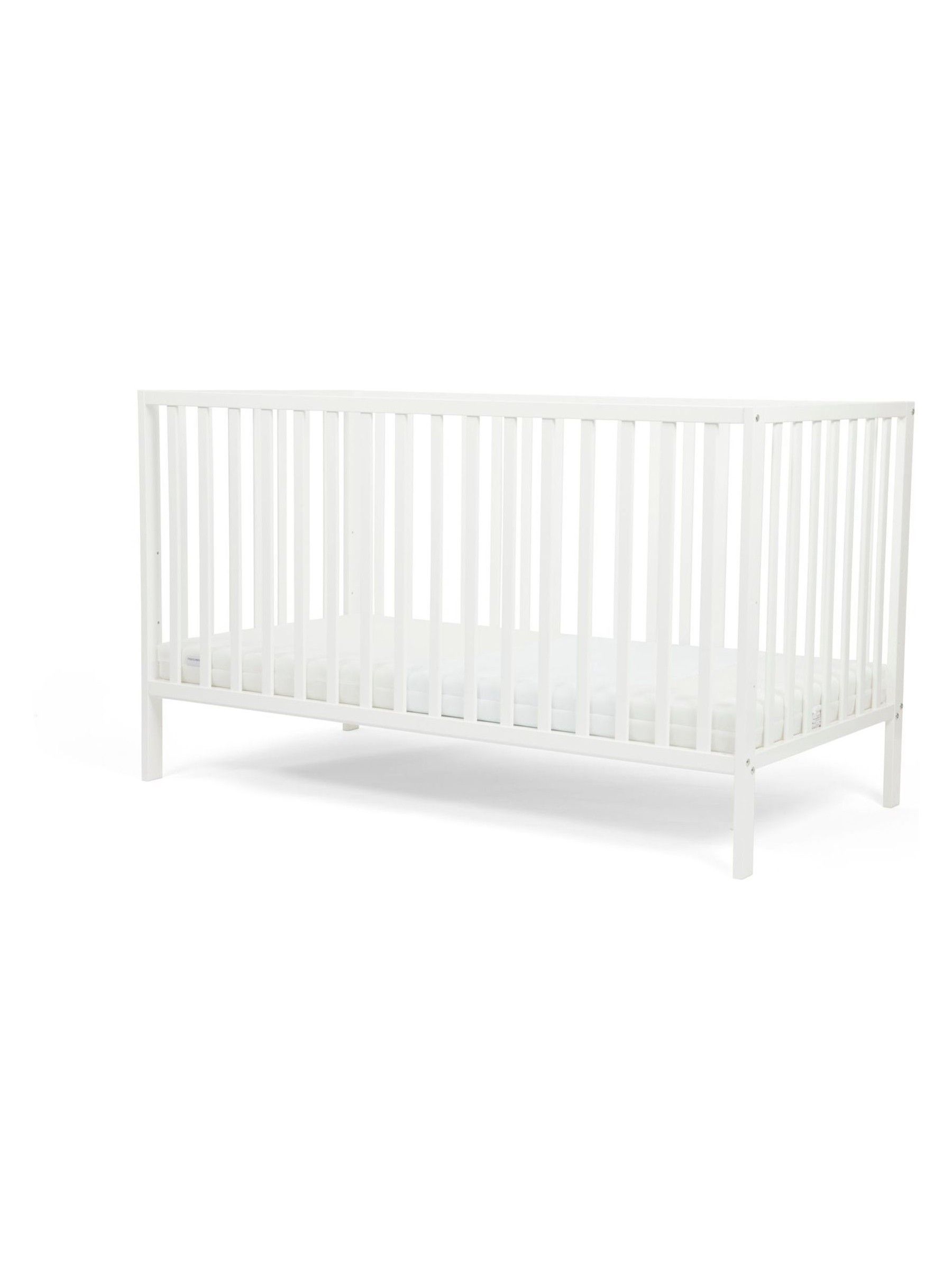 Ickle Bubba White Hartley Classic Cot Bed and Premium Sprung Mattress (V25520) | £219