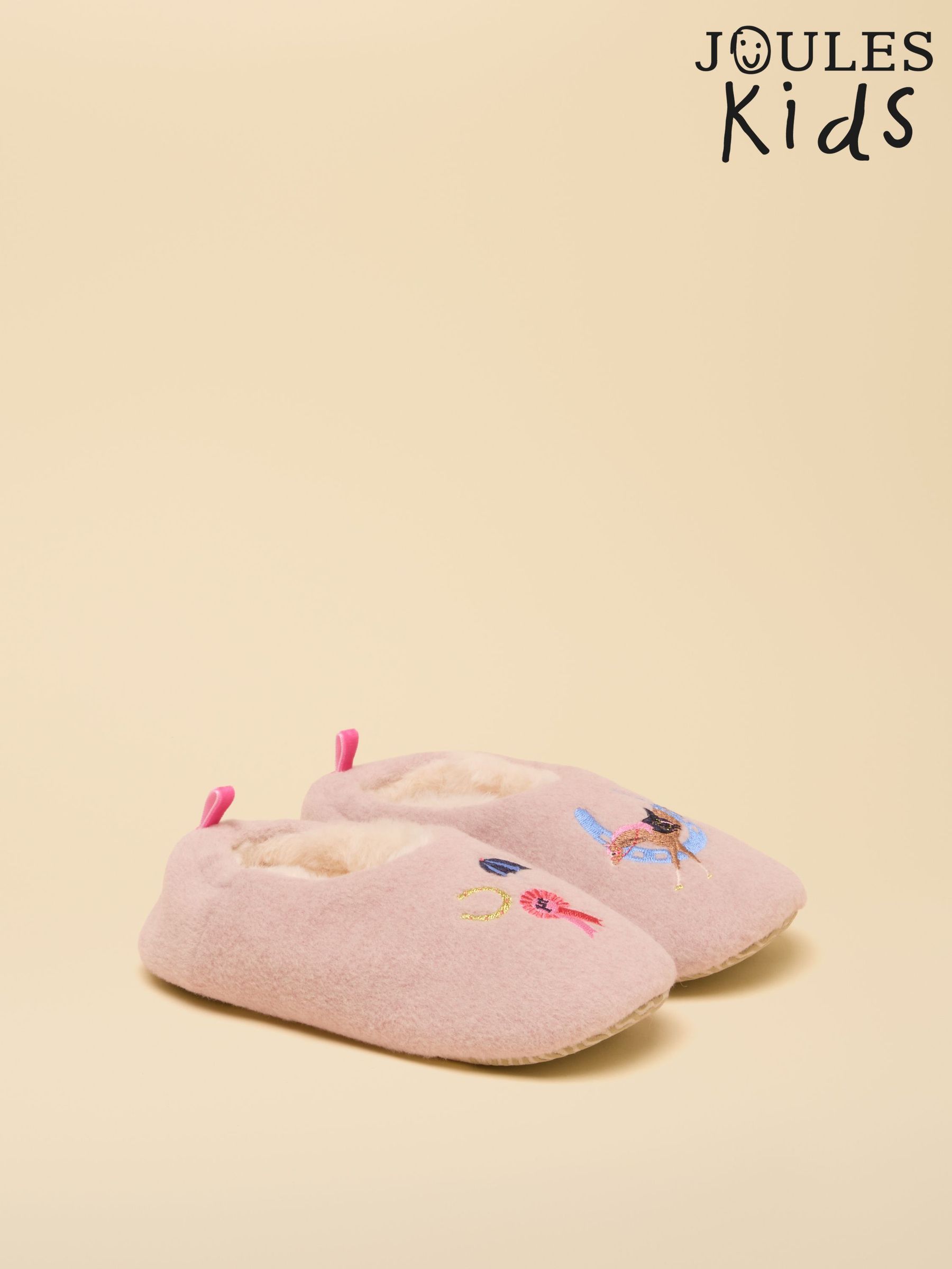 Pink Horse - Embroidered Slipper