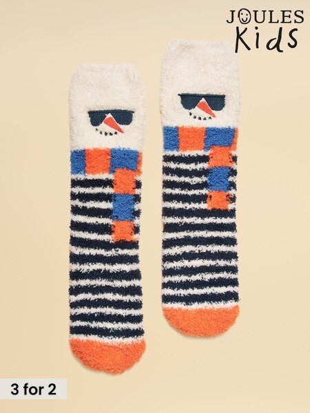 Navy Snowman - Socks