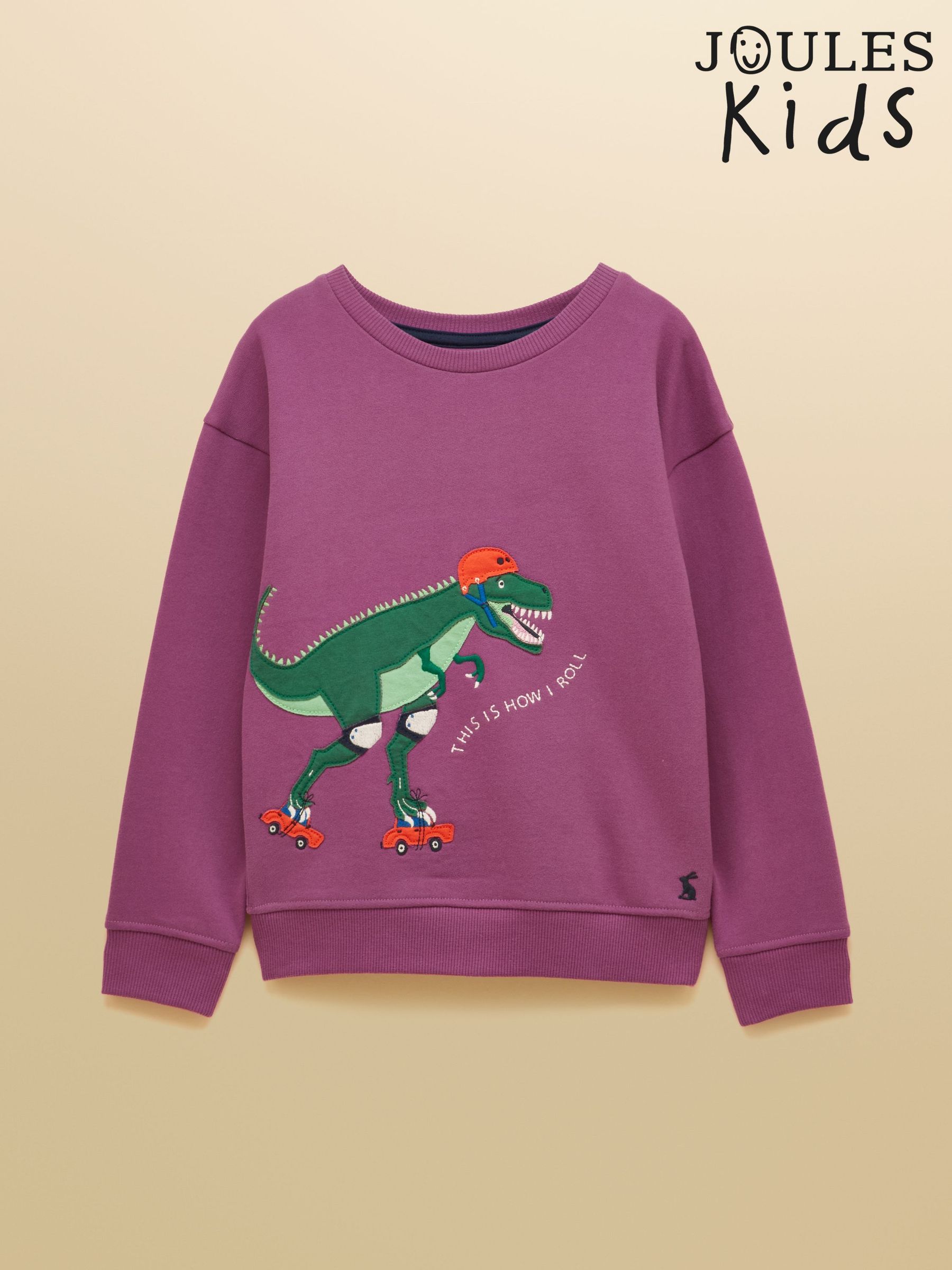Purple Dino - Crew Neck Sweatshirt