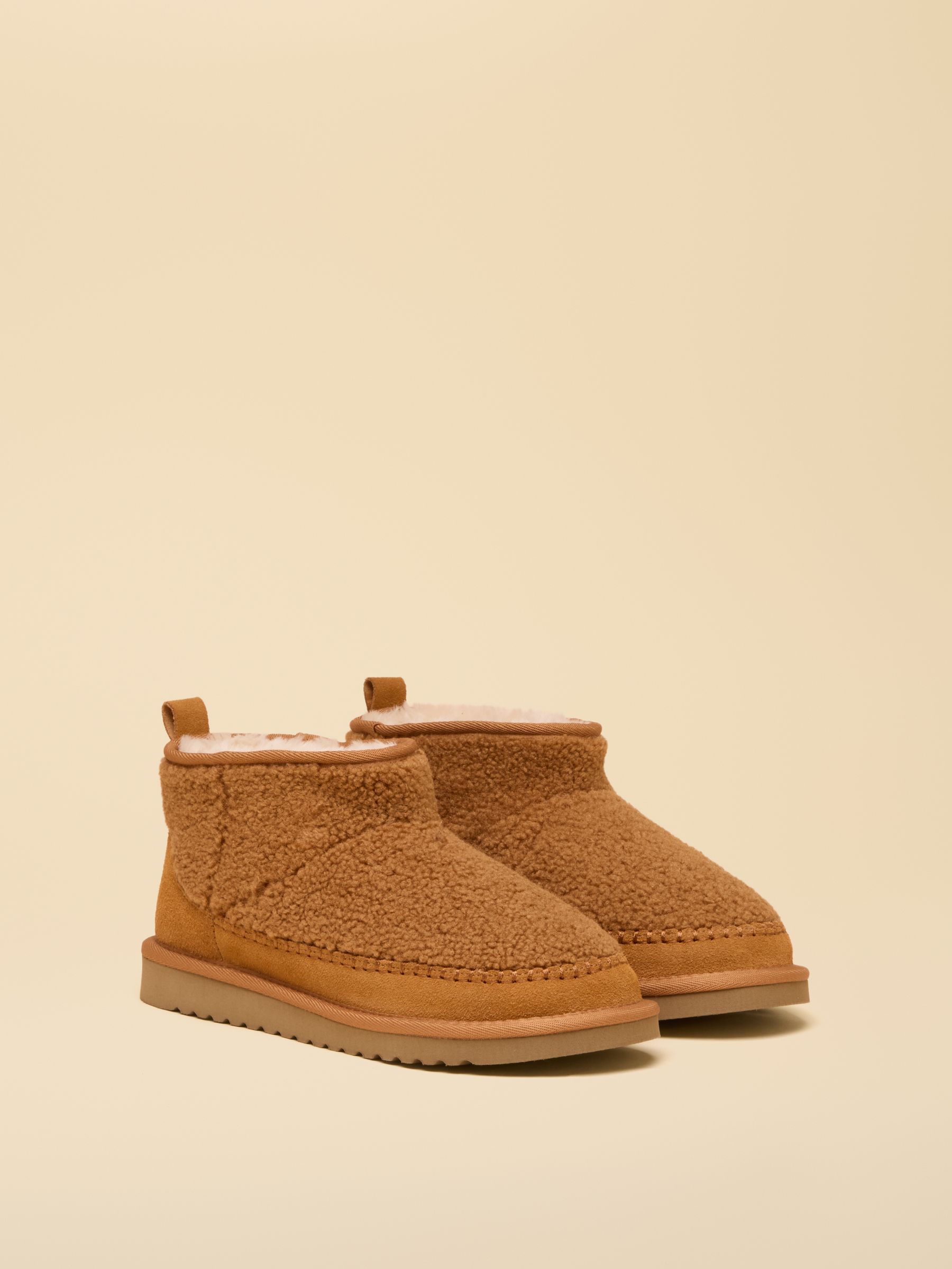 Tan - Slipper Boots