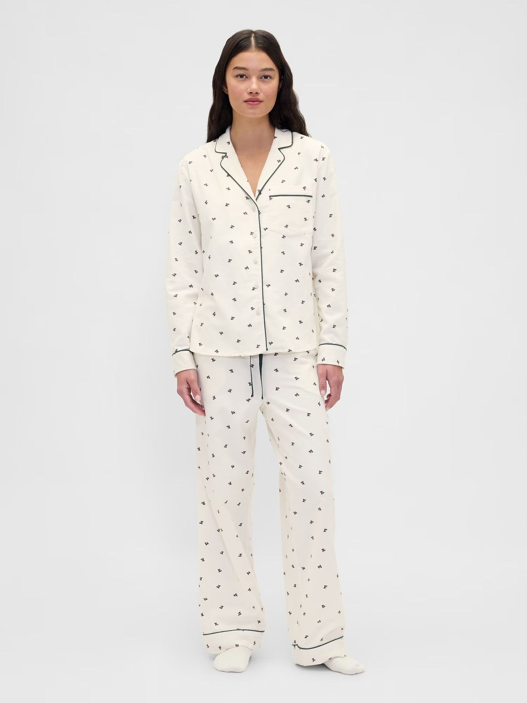 Cream Adult Softest Flannel Pyjamas Set (V27860) | £50