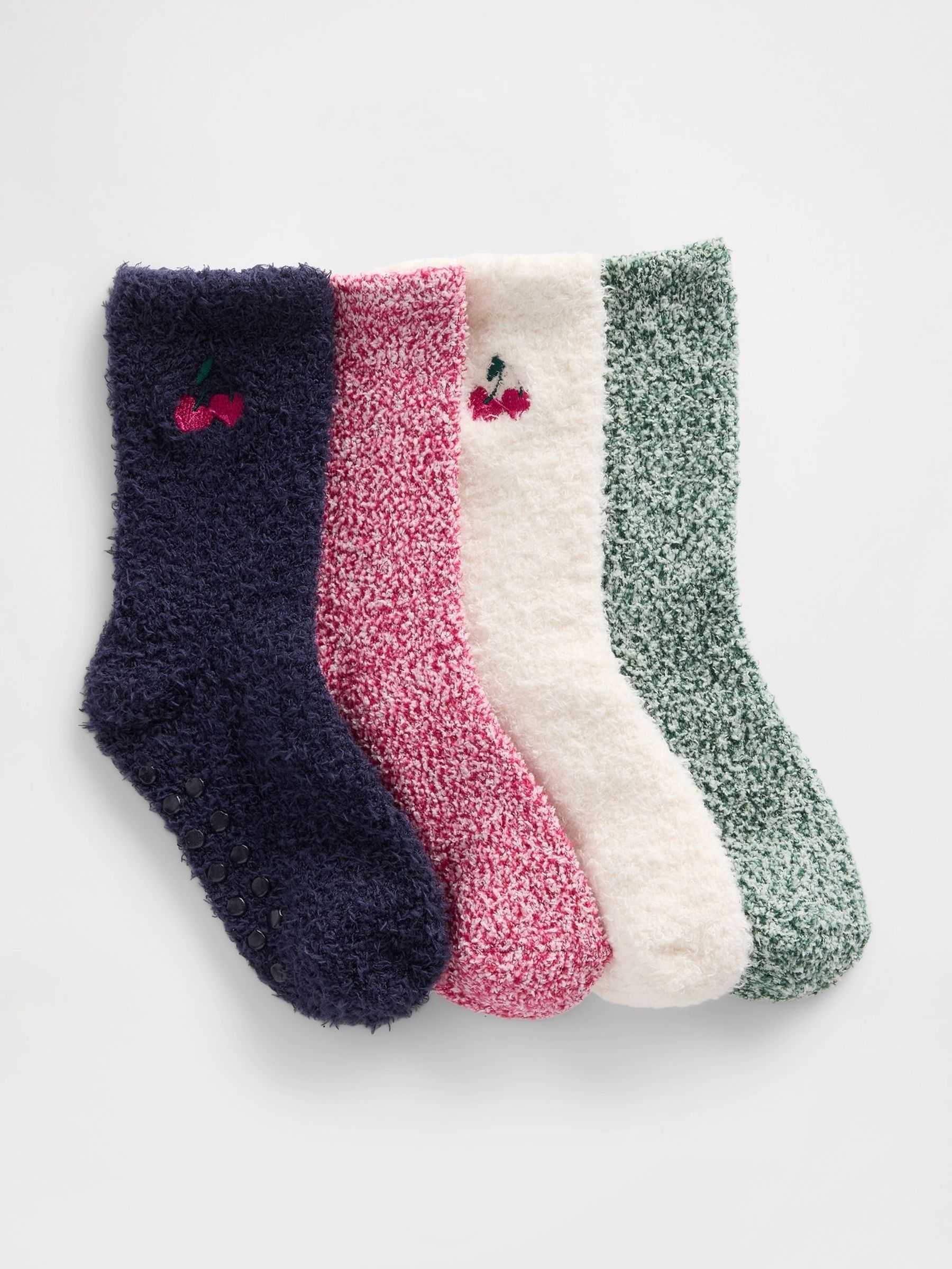 Multi Cherry Cosy Socks 4 Pack (V27864) | £12