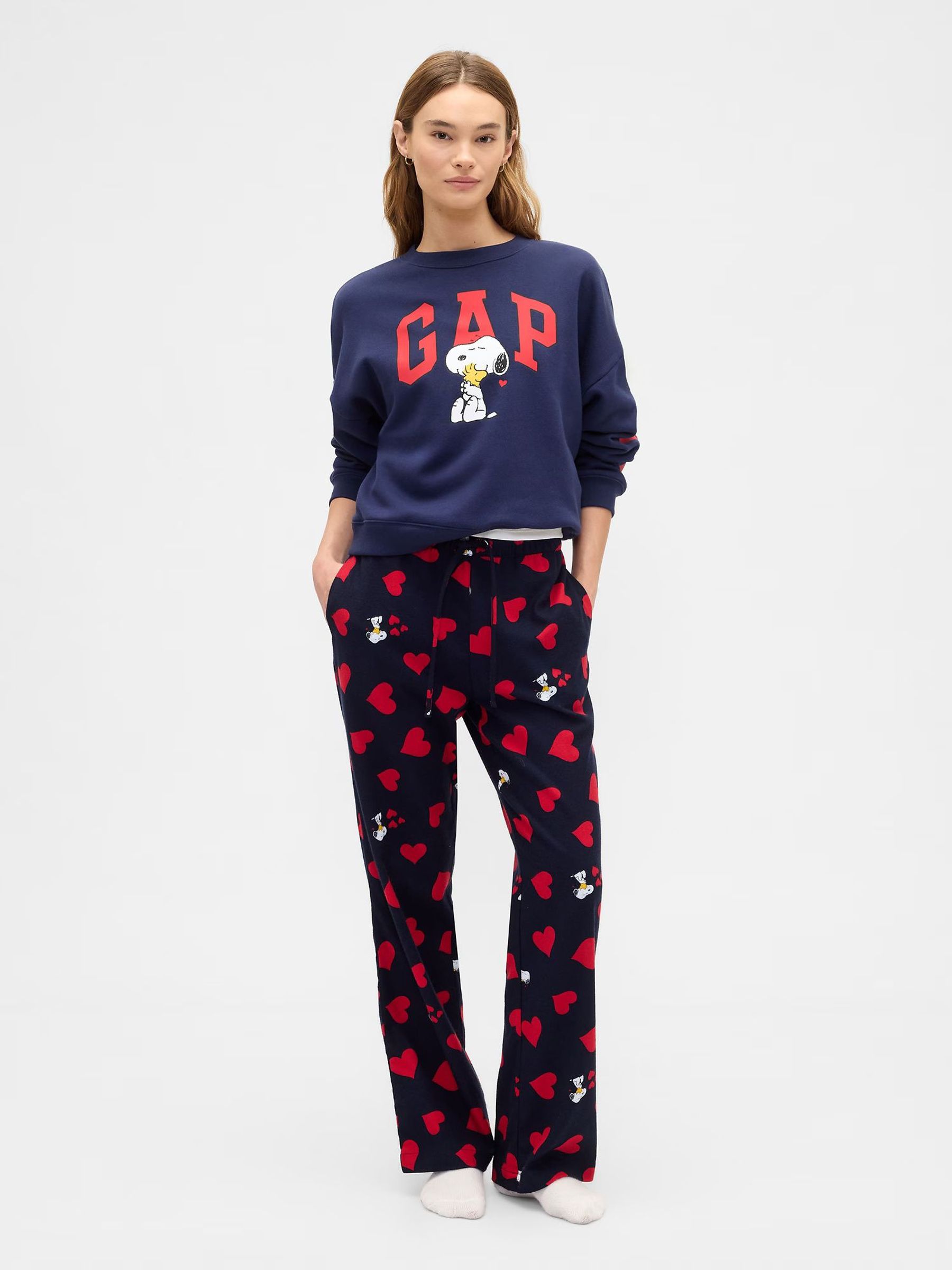 Black Peanuts Snoopy Pyjama Bottoms (V27878) | £25