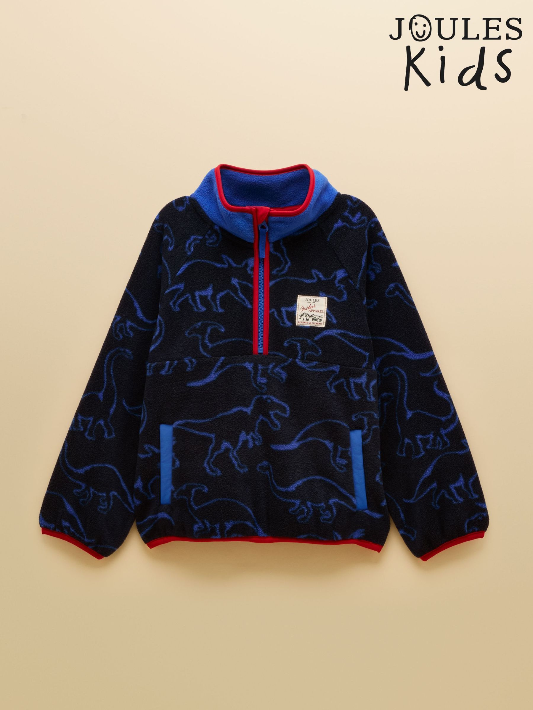 Blue Dino - Polar Fleece Quarter Zip