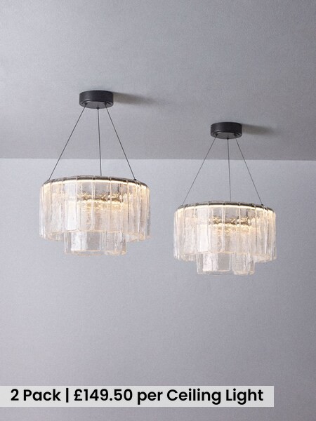 The Set 2 Pack Glass Ceiling Light