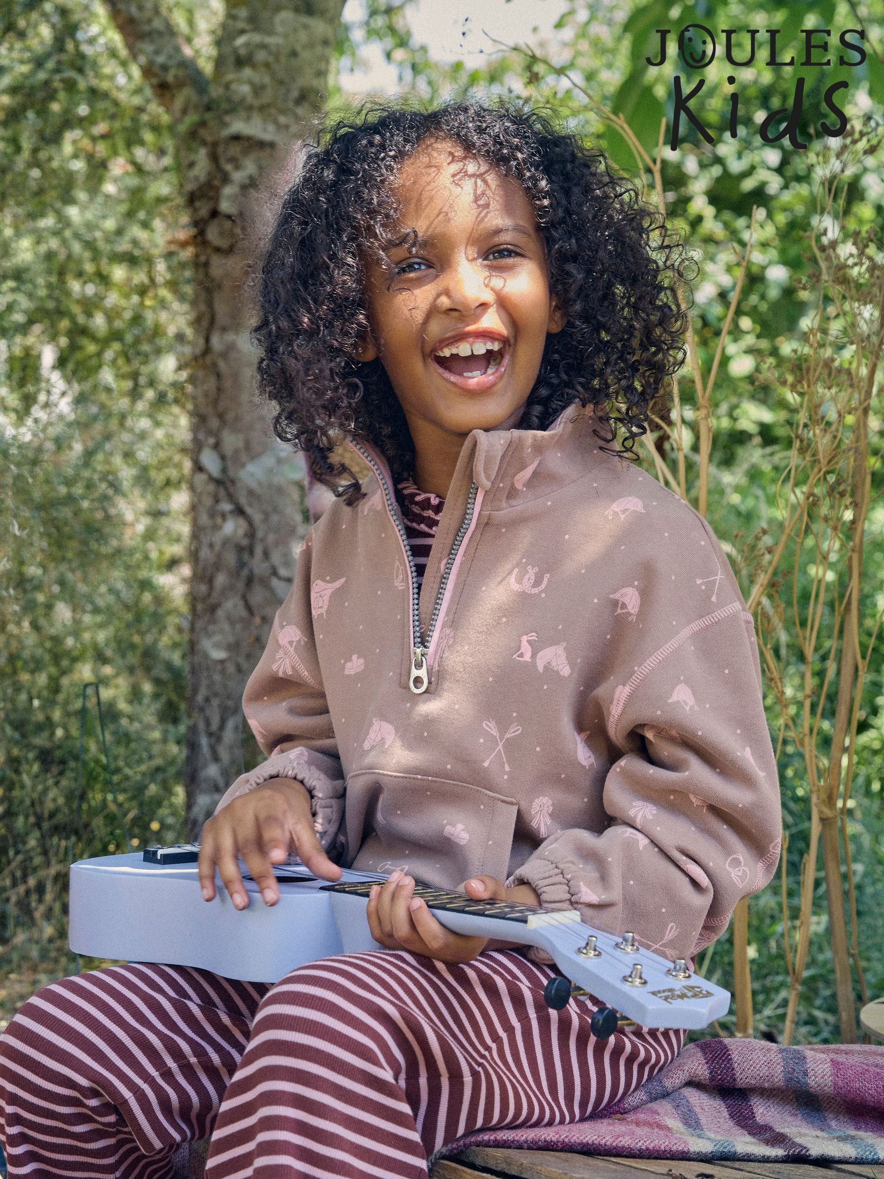 Chocolate Brown - Cropped Quarter Zip Sweatshirt