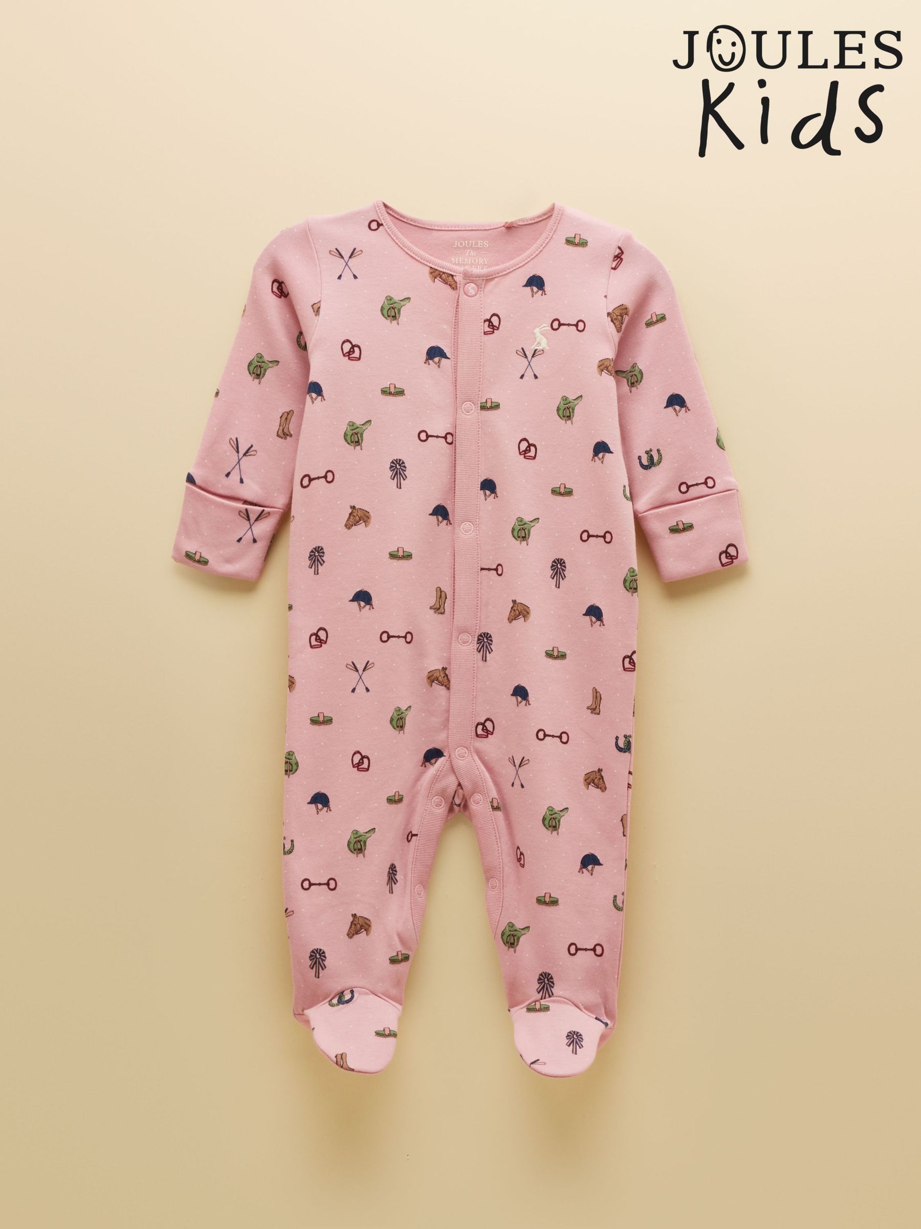 Pink Horse - Cotton Babygrow