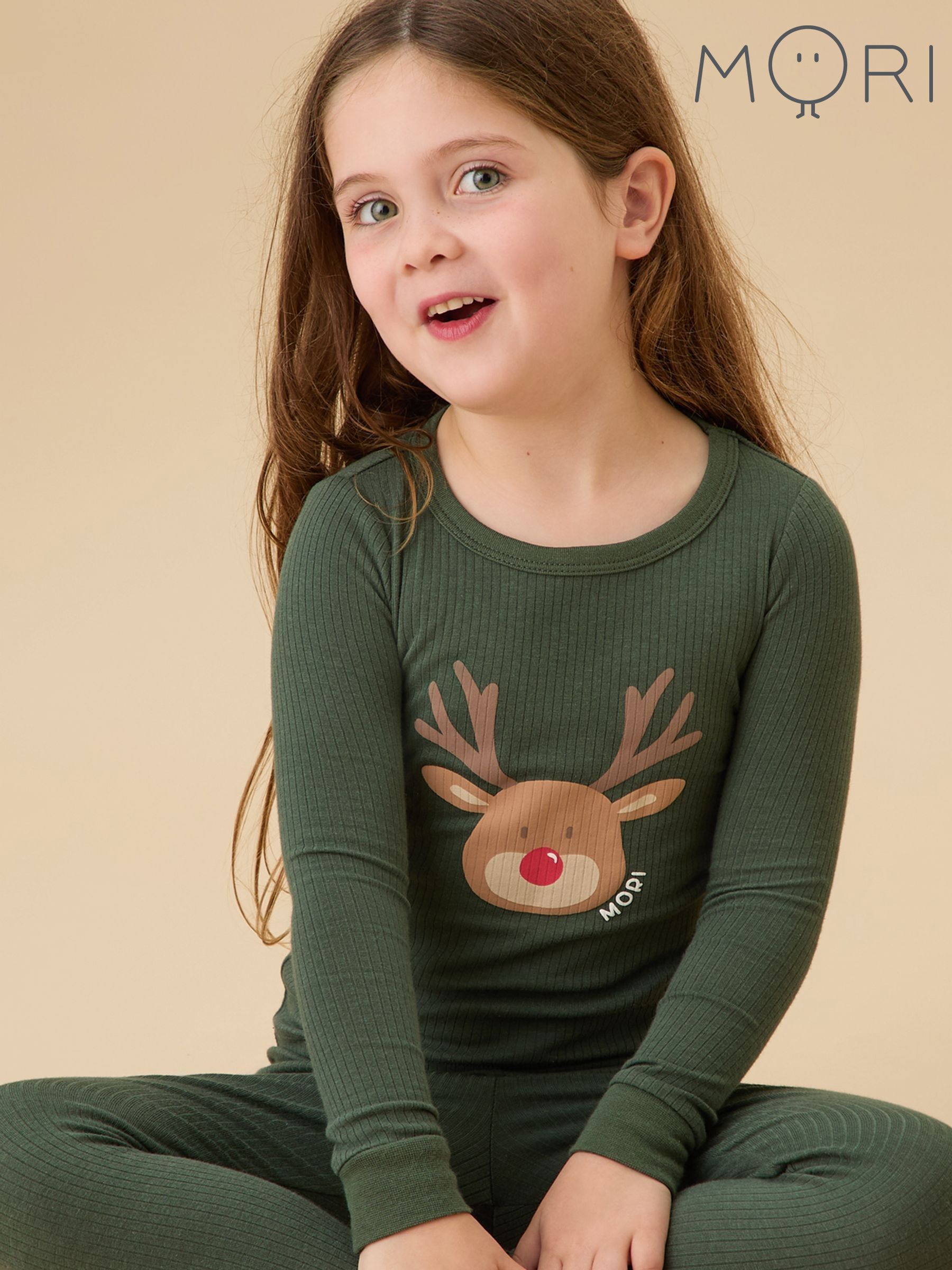 MORI Dark Green Supersoft 2 Piece Pyjama Set (V31019) | £34