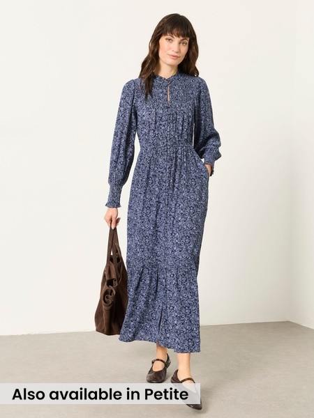Blue 2 Tone Floral - Sparkle Maxi Dress