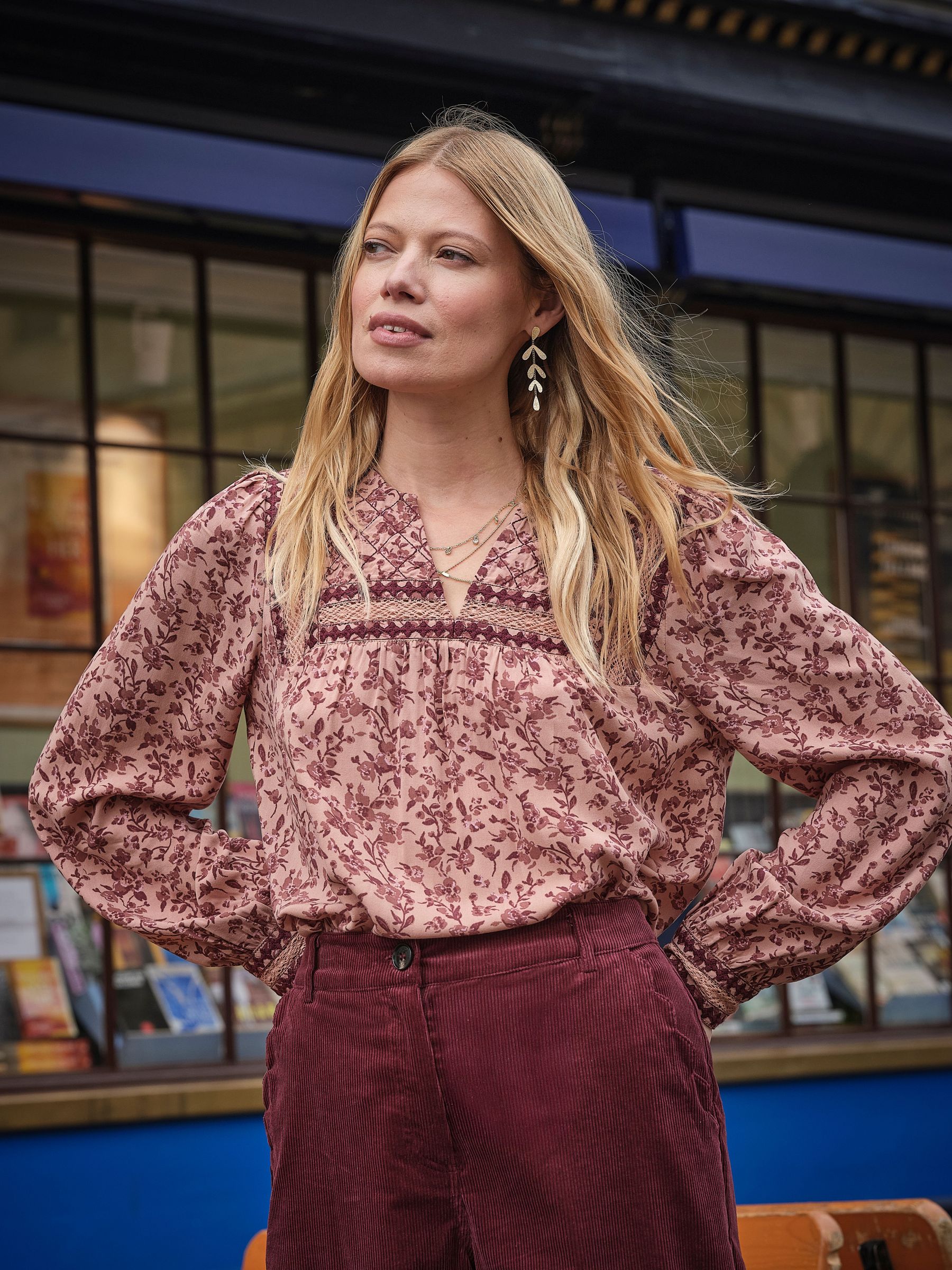 Stone Brush Floral - Blouse